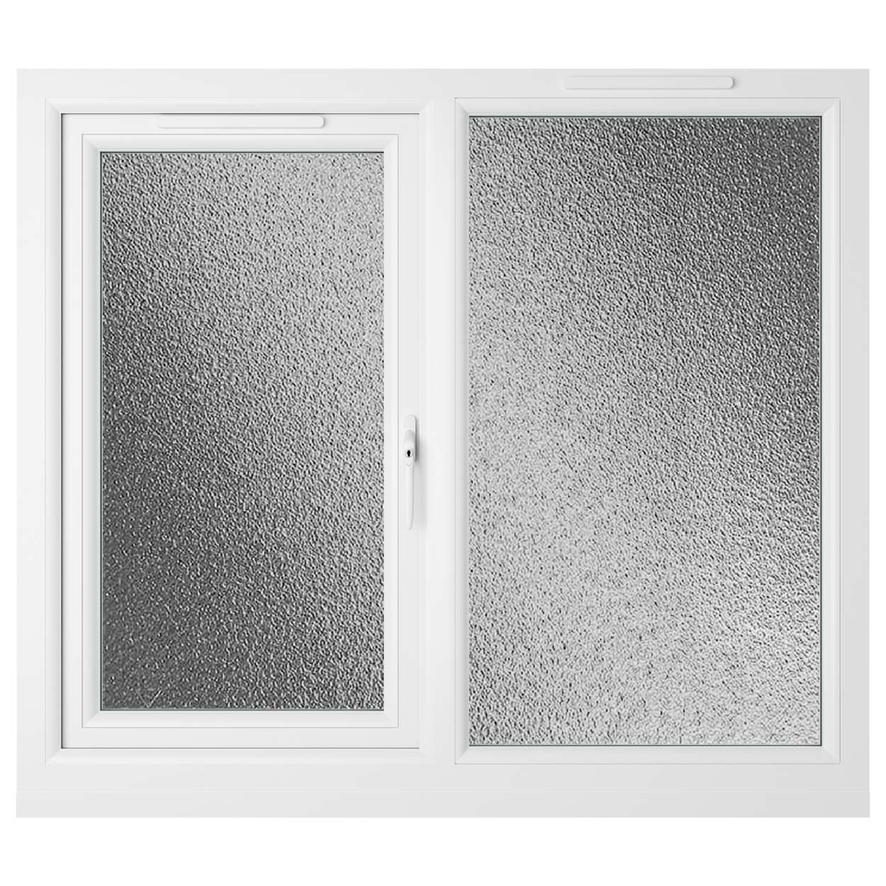 Crystal uPVC Window White A Rated Right Hand Side Hung Next to a Fixed Light 1190mm x 965mm