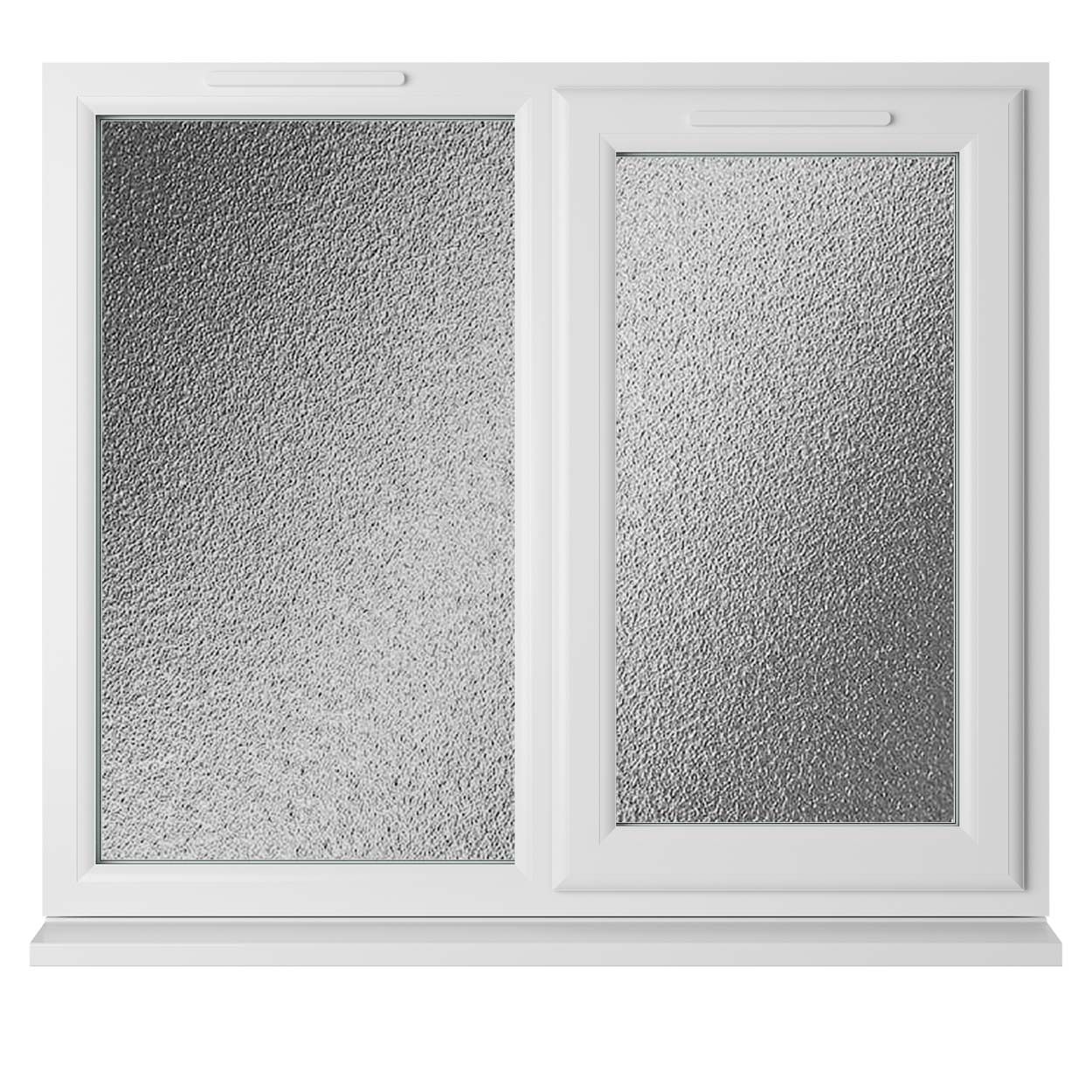 Crystal uPVC Window White A Rated Right Hand Side Hung Next to a Fixed Light 1190mm x 965mm