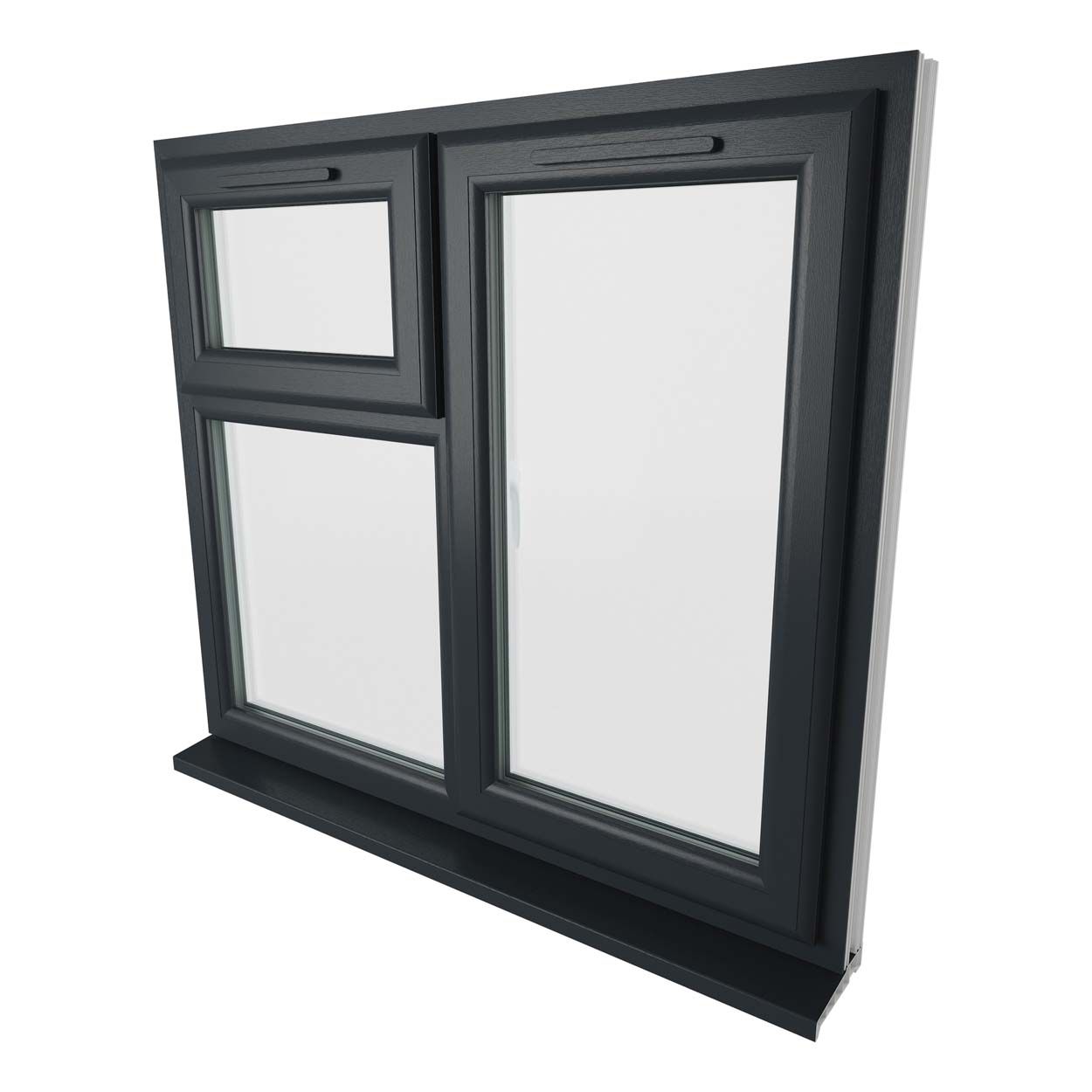 Crystal uPVC Window Grey 7016 A Rated  1190mm x 1190mm