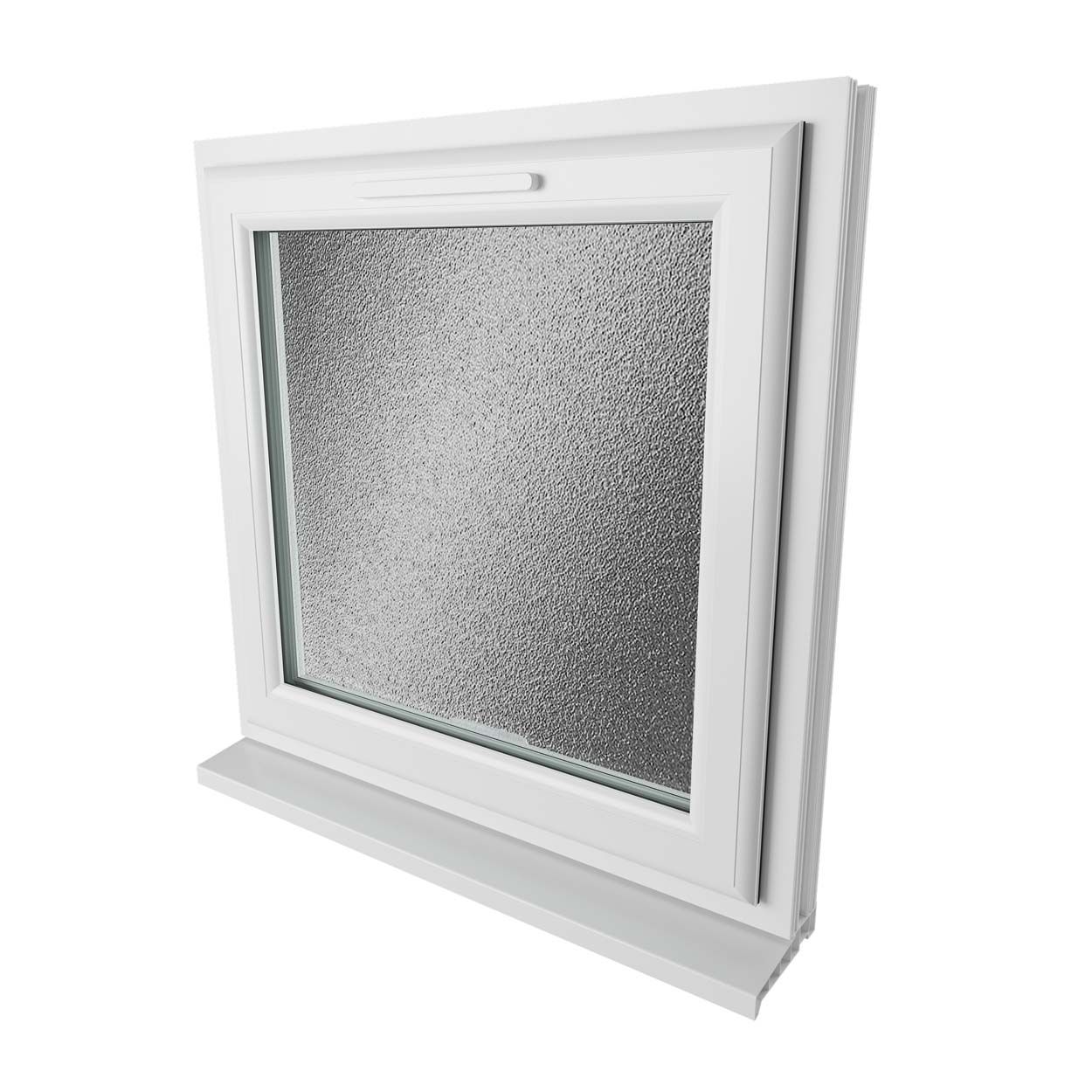 Crystal uPVC Window White A Rated Top Opener 610mm x 610mm
