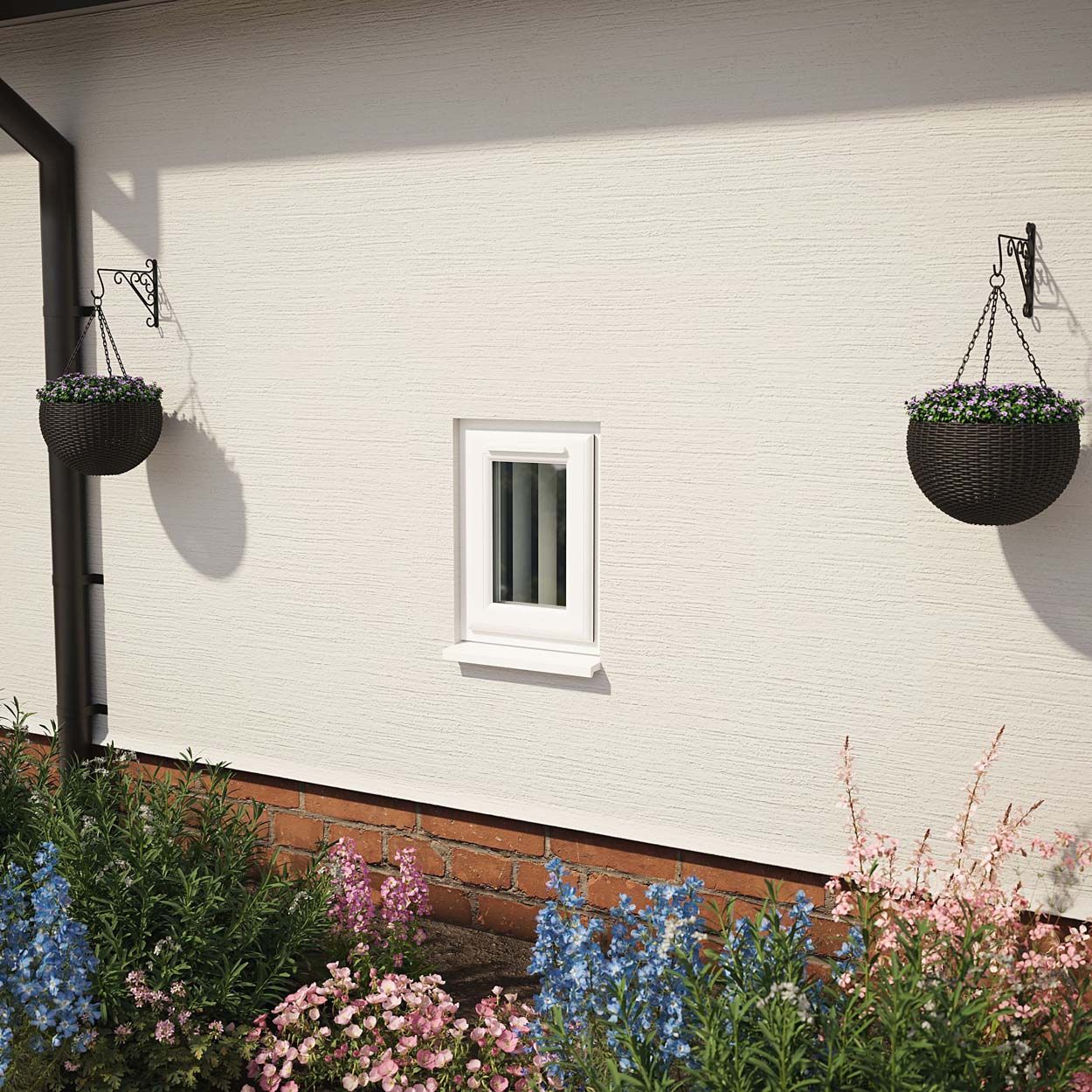 Crystal uPVC Window White A Rated Top Opener 440mm x 610mm