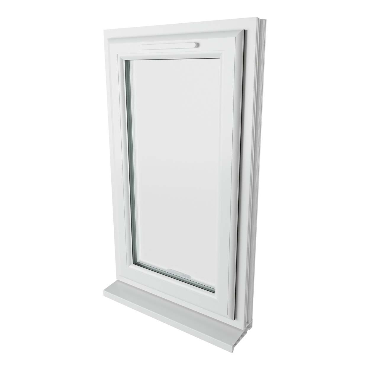 Crystal uPVC Window White A Rated Top Opener 610mm x 1040mm
