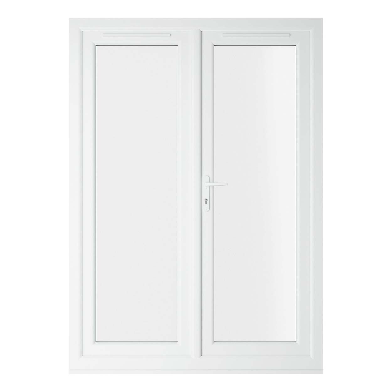 Crystal uPVC Clear French Door Left hand master 1490mm x 2055mm White