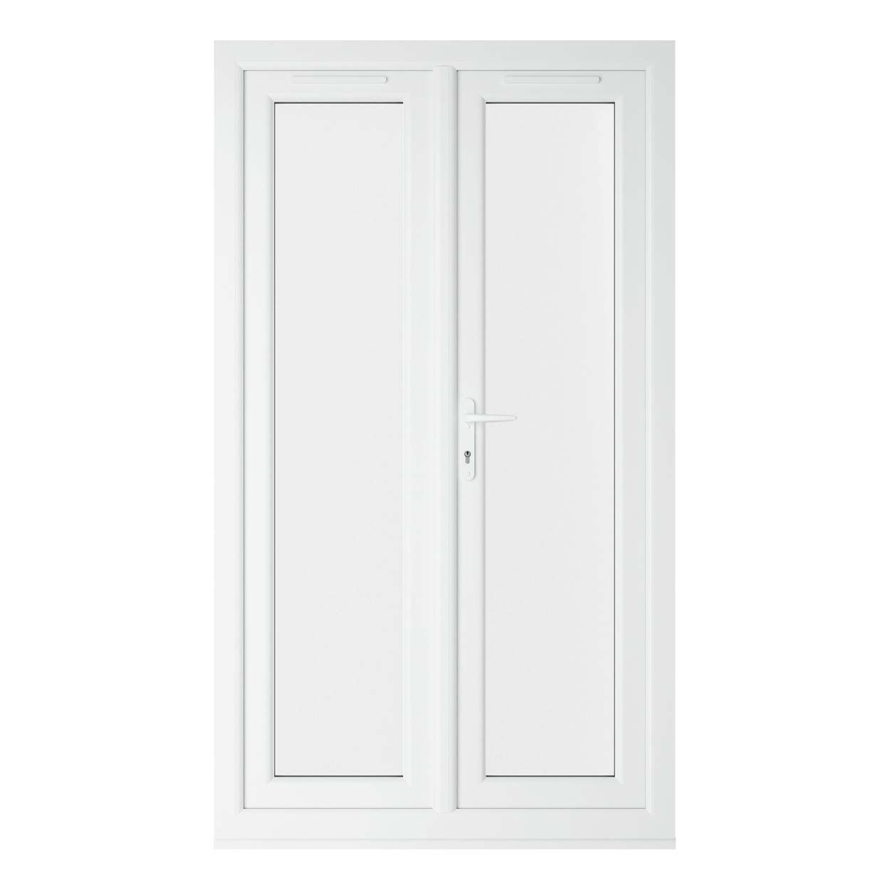 Crystal uPVC Clear French Door Left hand master 1290mm x 2090mm White