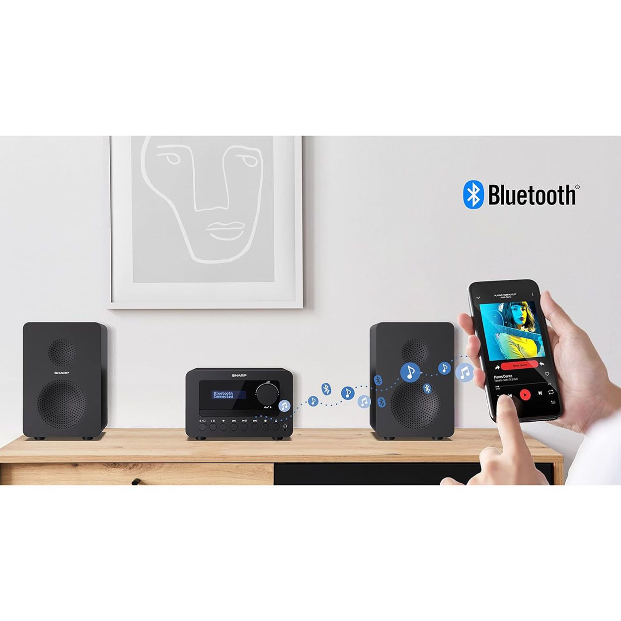  Sharp Tokyo FM Hi-Fi Micro System - Black 