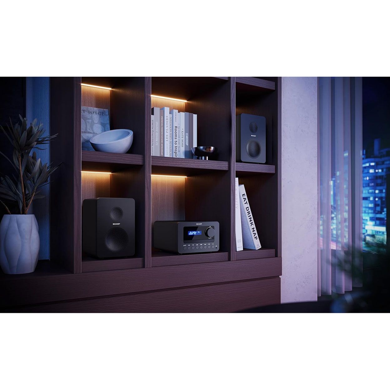  Sharp Tokyo FM Hi-Fi Micro System - Black 