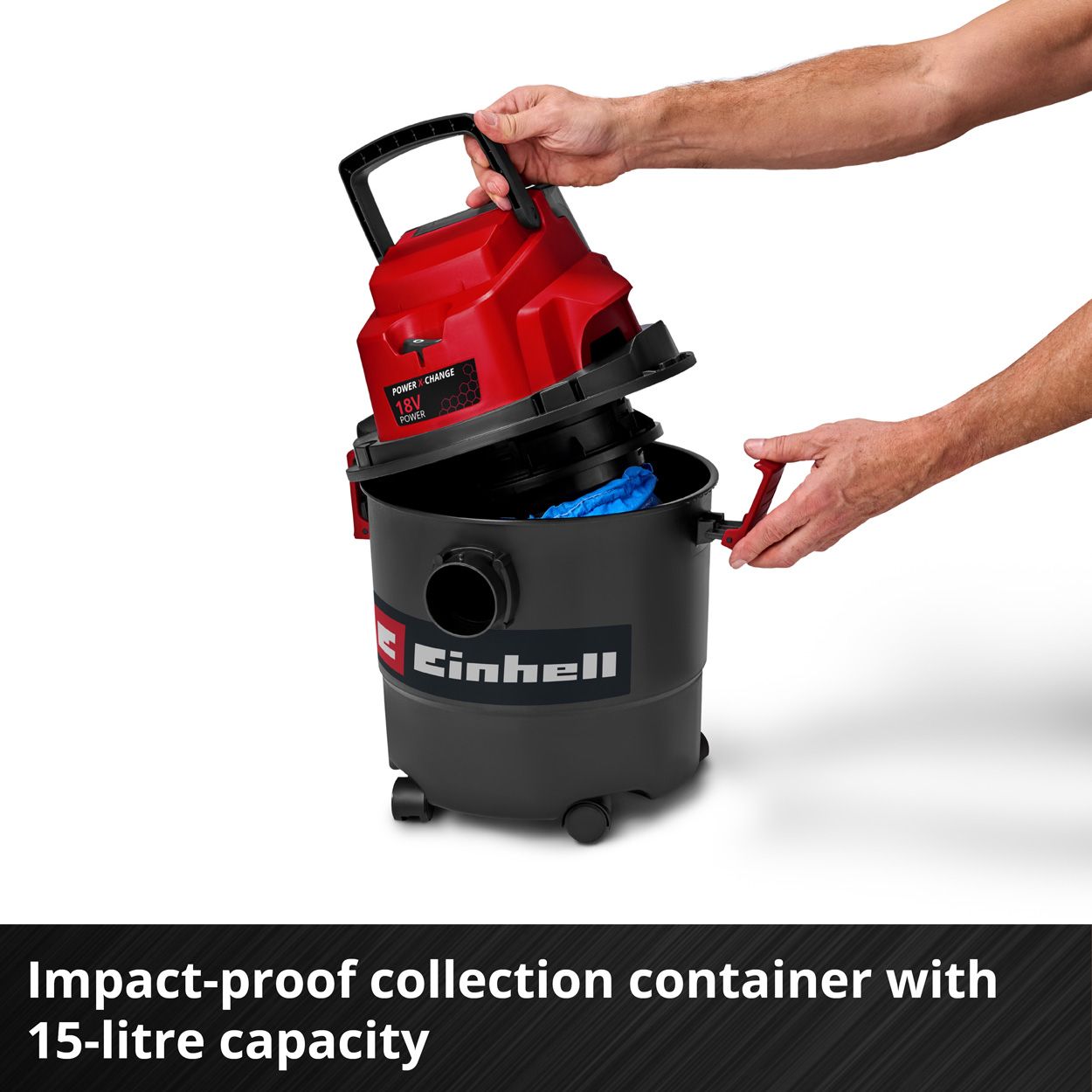 Einhell 18v TC-VC 18/15 Li Cordl. Wet/Dry Vacuum Cleaner - Bare Unit