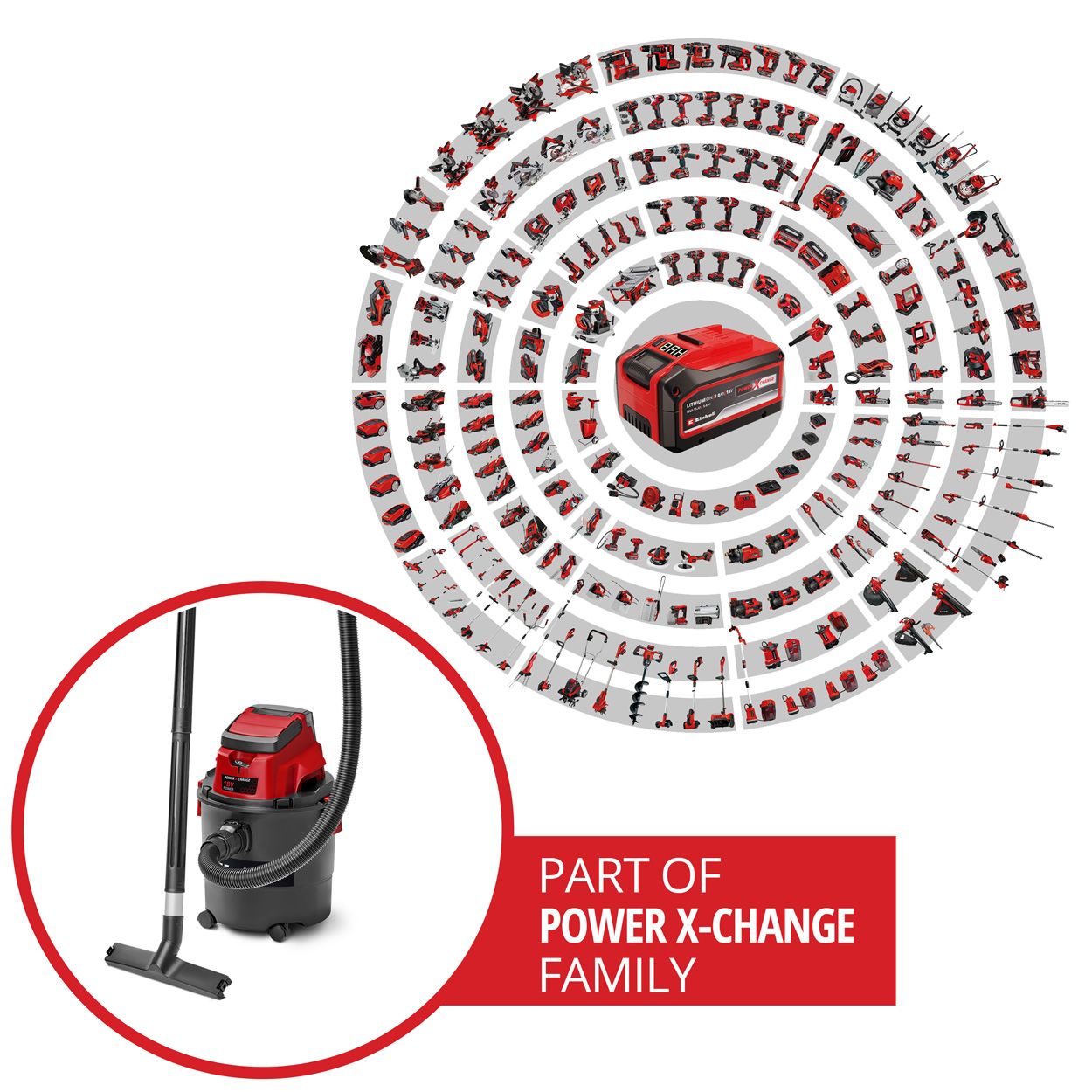 Einhell 18v TC-VC 18/15 Li Cordl. Wet/Dry Vacuum Cleaner - Bare Unit