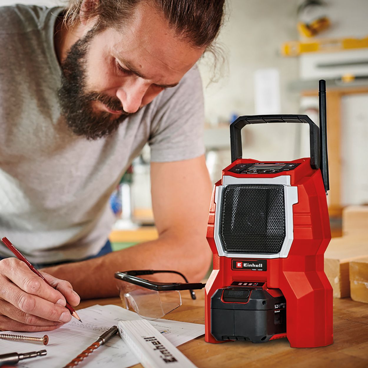 Einhell 18v TC-RA 18 Li BT Cordless Radio - Bare Unit