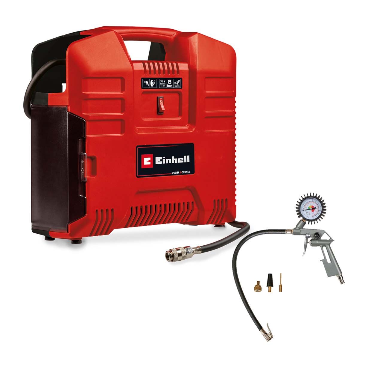 Einhell 36v TE-AC 36/8 Li OF Set Cordless Portable Compressor - Bare Unit