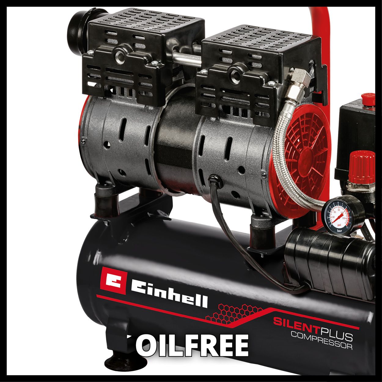 Einhell 0.75HP 6 Litre 8 Bar Silent Oil Free Compressor 