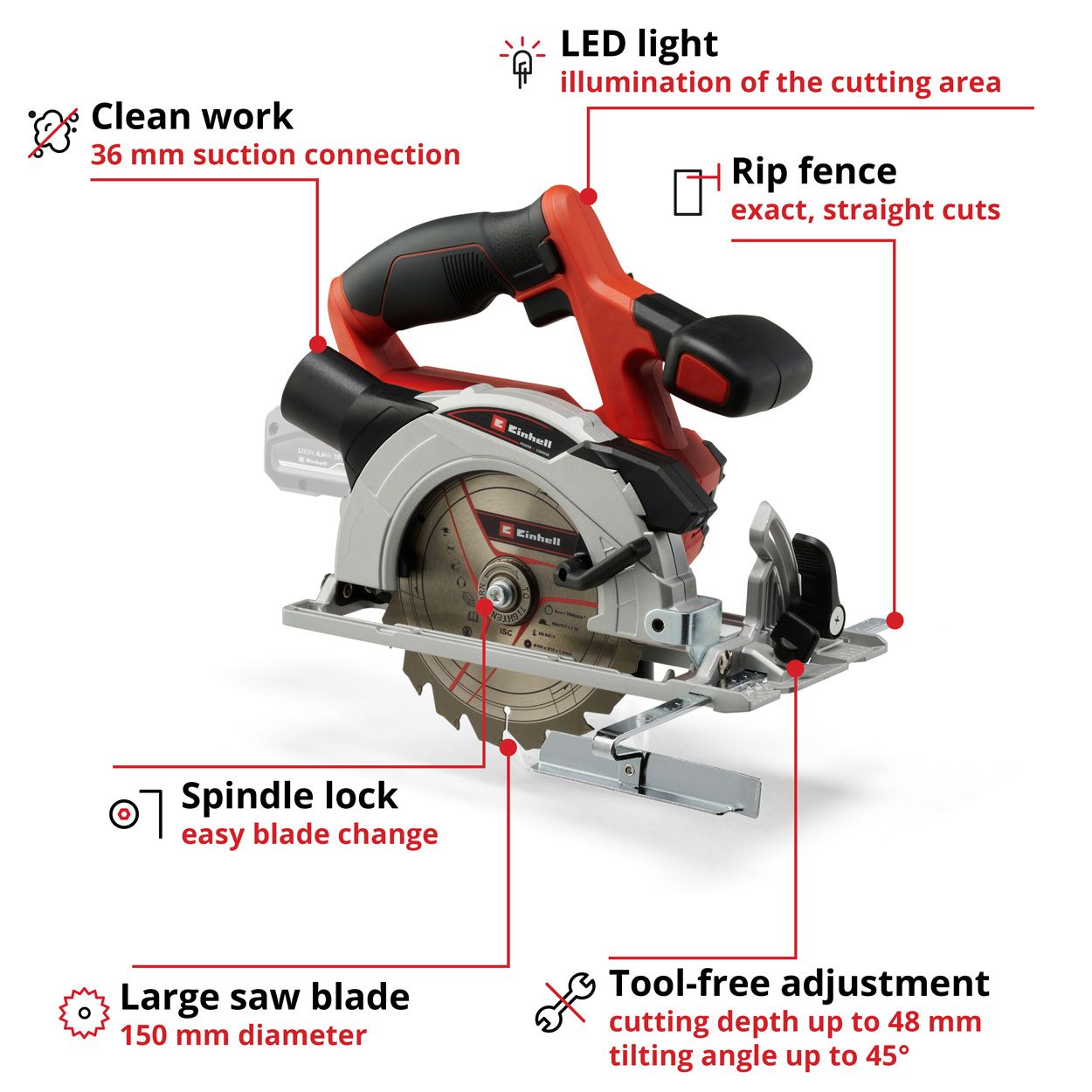 Einhell PXC 18V 150mm Circular Saw 