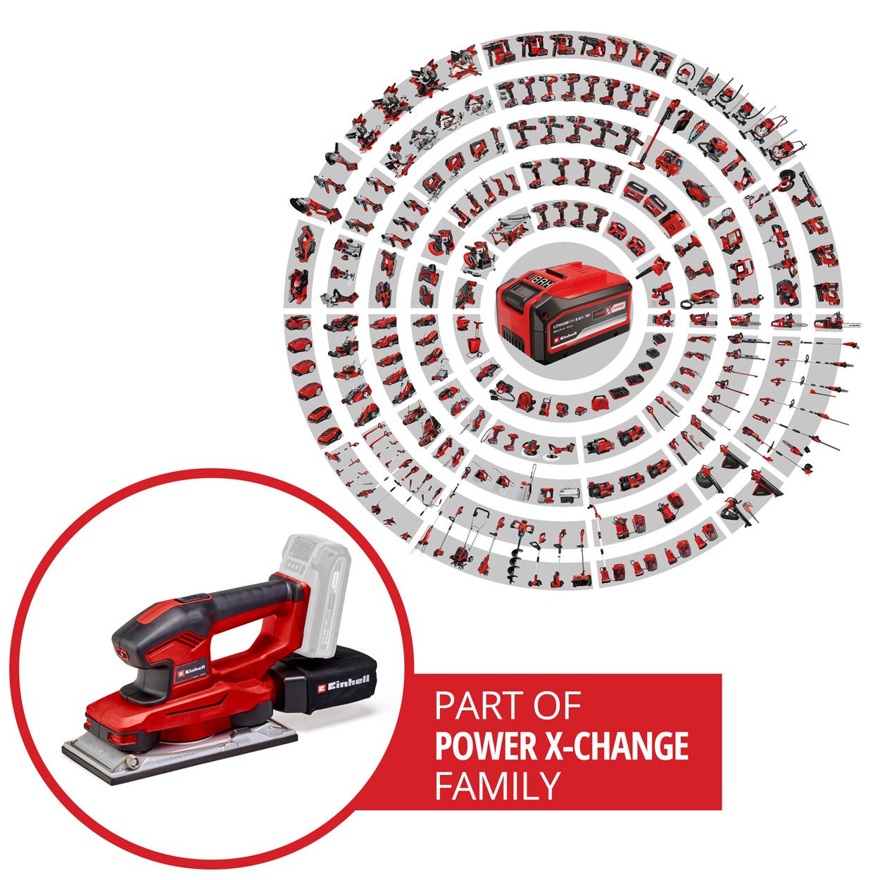 Einhell Cordless Orbital Sander 230x115mm