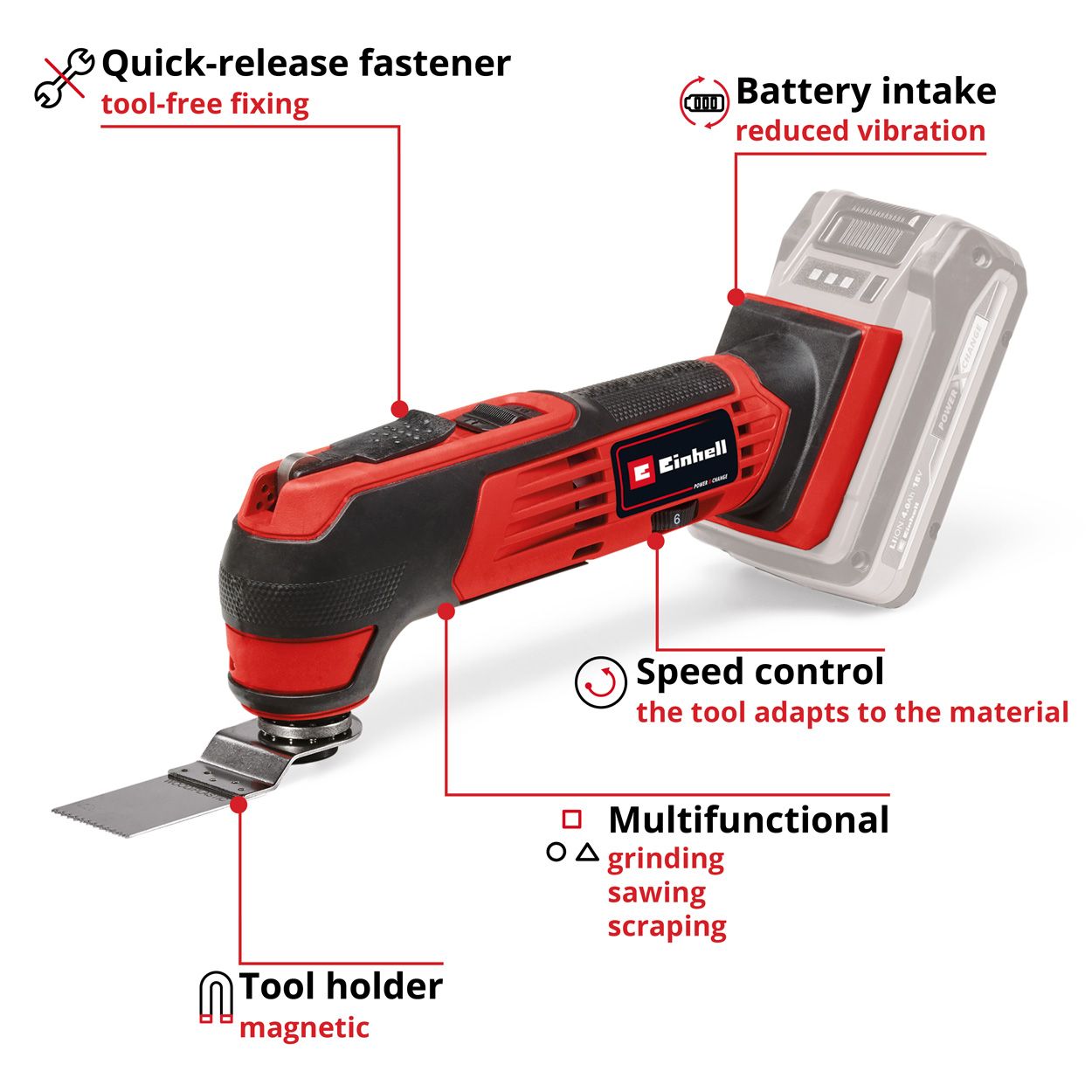 Einhell PXC 18V Multi Tool, Body Only   