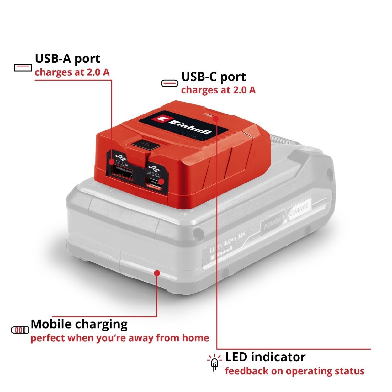 Einhell Cordless Light LED 1800 LM