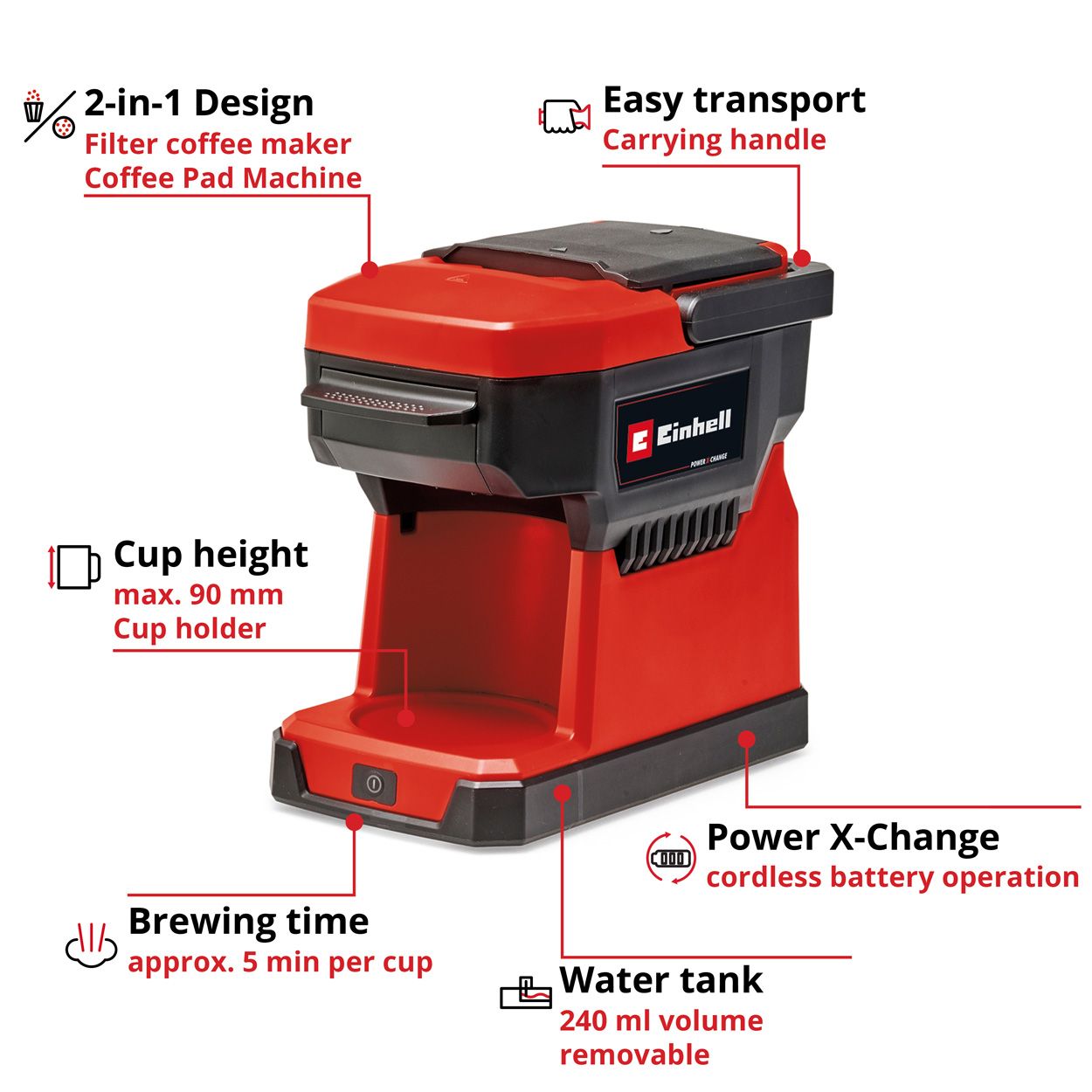 Einhell Cordless Coffee Maker