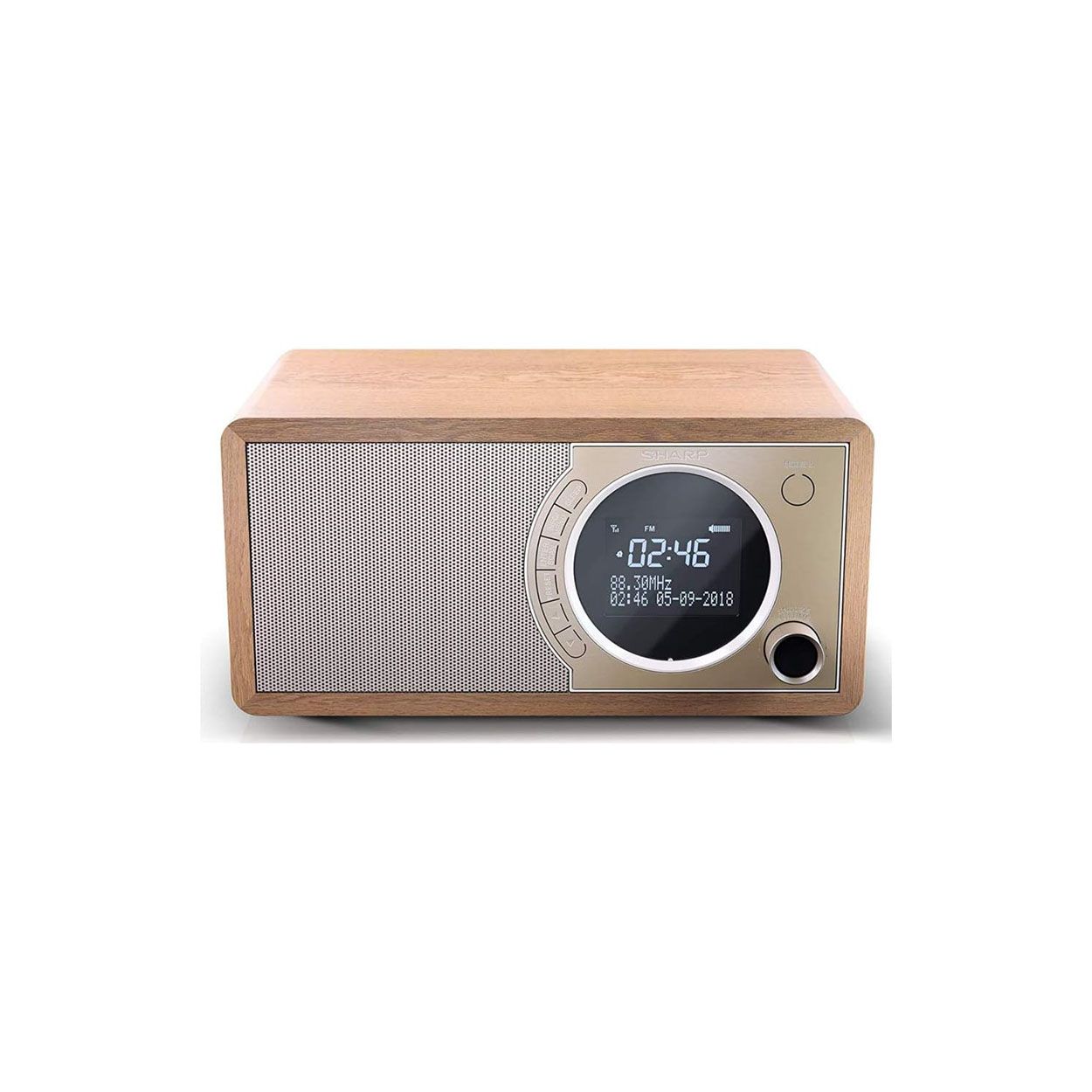 Sharp Mono digital radio - Brown