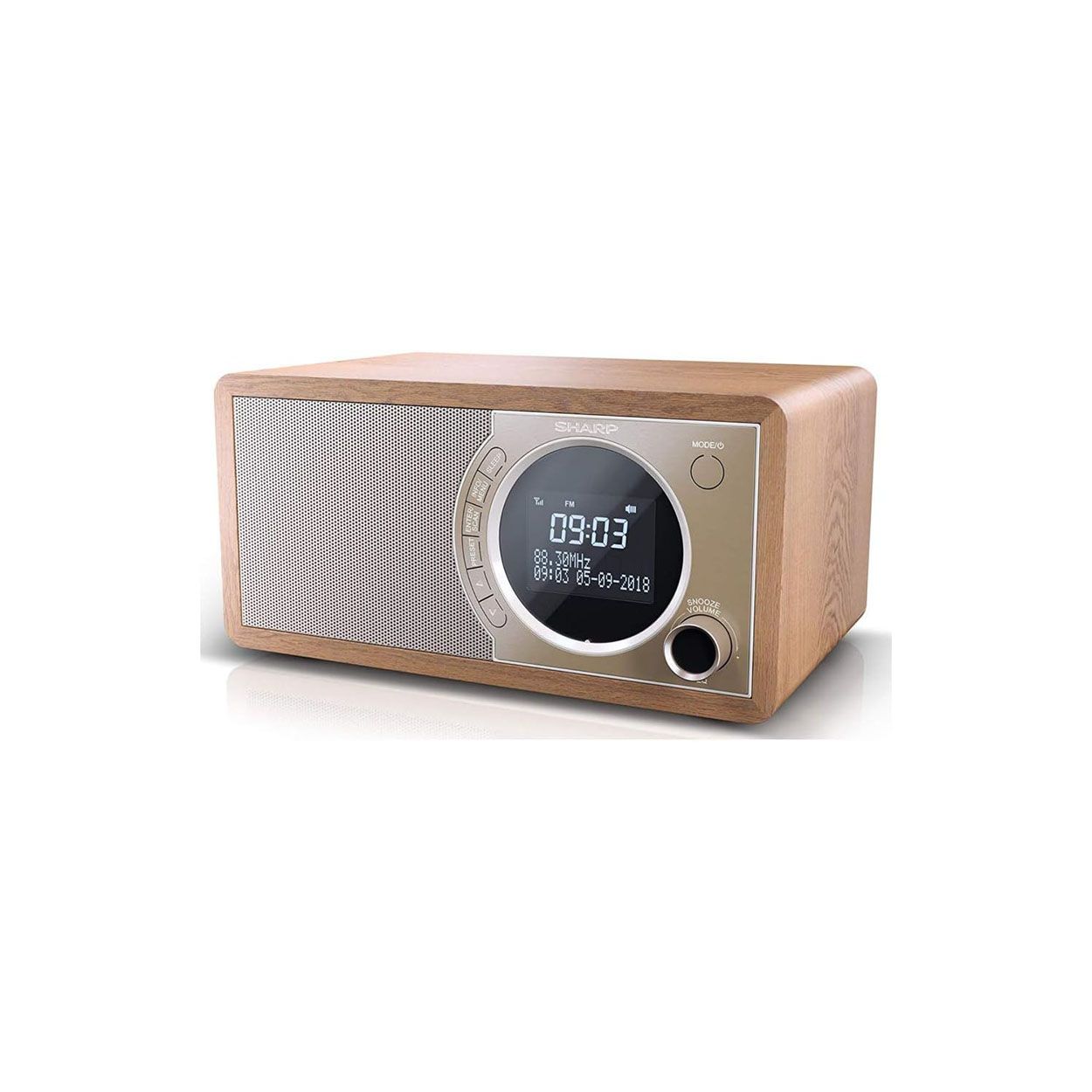 Sharp Mono digital radio - Brown