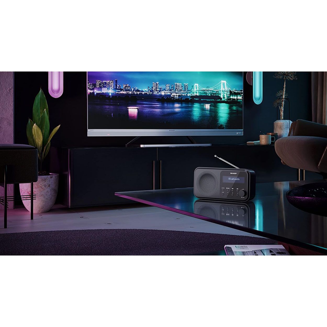 Sharp Tokyo portable radio - Midnight Black