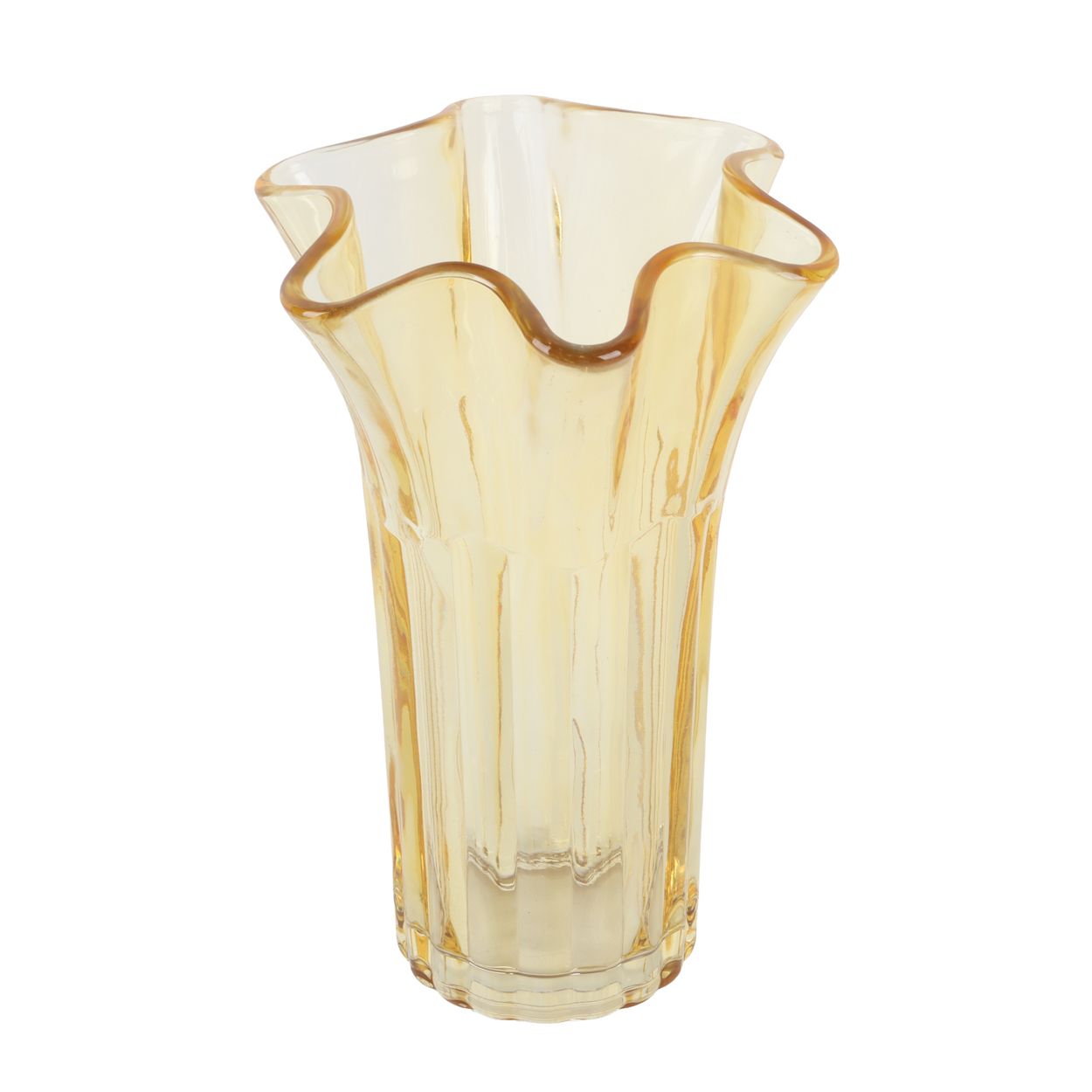 Glass Vase  Yellow