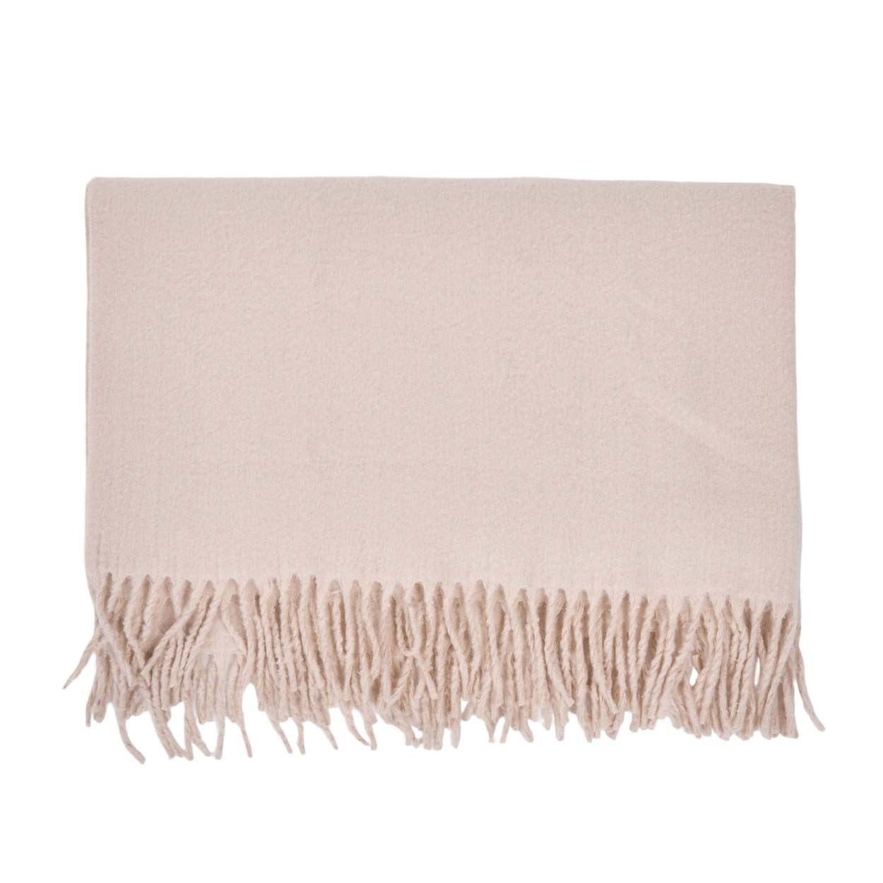 Faux Mohair Throw Ivory