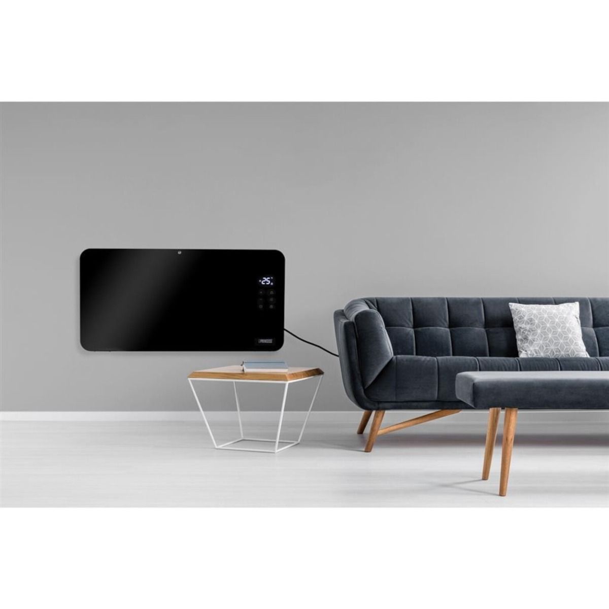 Princess Smart Glass Panel Heater 1500W Black