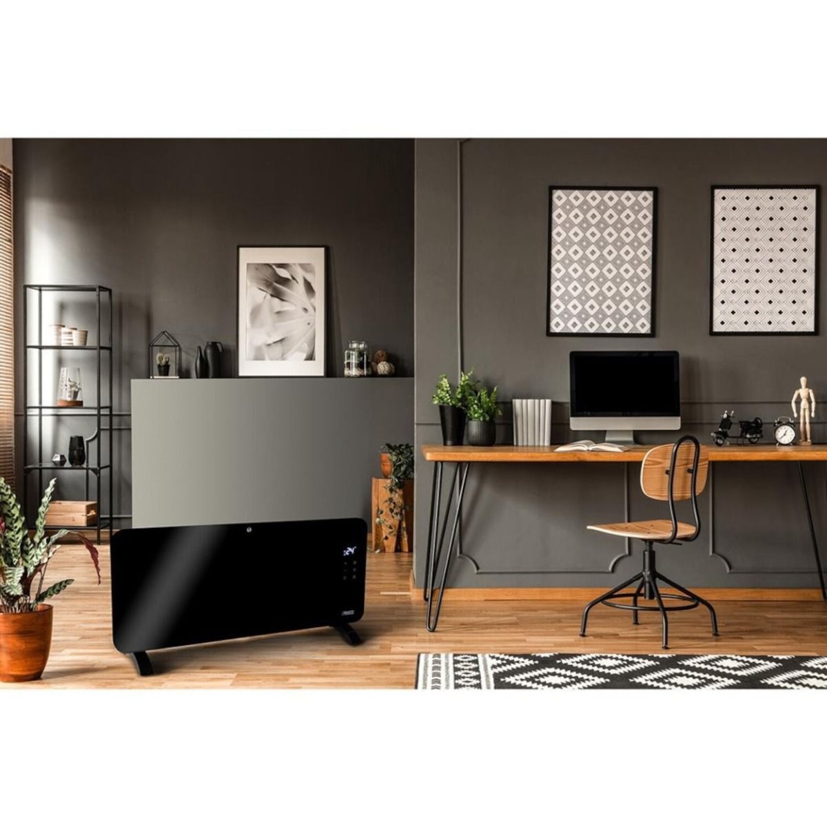 Princess Smart Glass Panel Heater 2000W Black