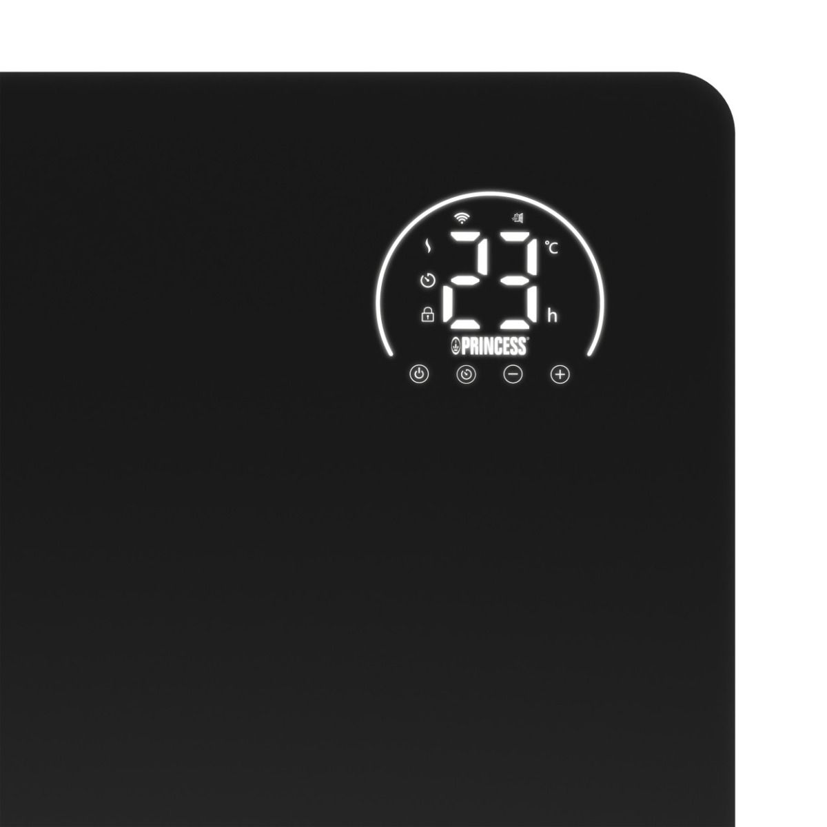 Princess Smart Infrared Glass Panel Heater Black