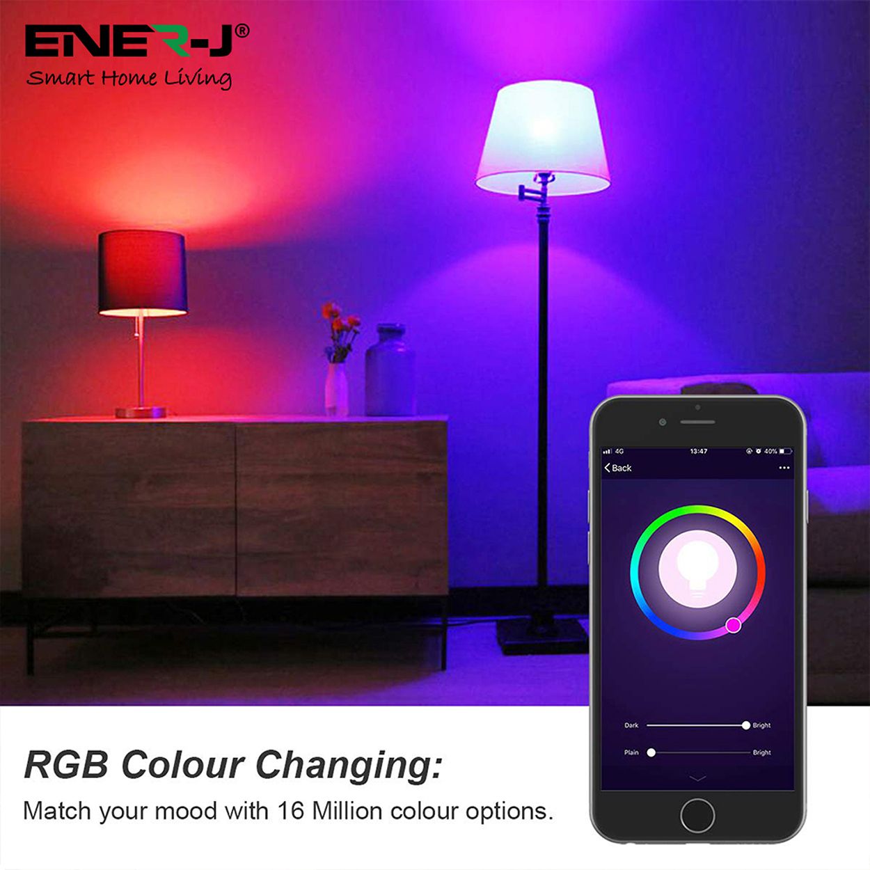 Smart WiFi 9W LED Bulb B22 Base, 2700K-6500K RGB Dimmable Colour Changing, Pack of 3