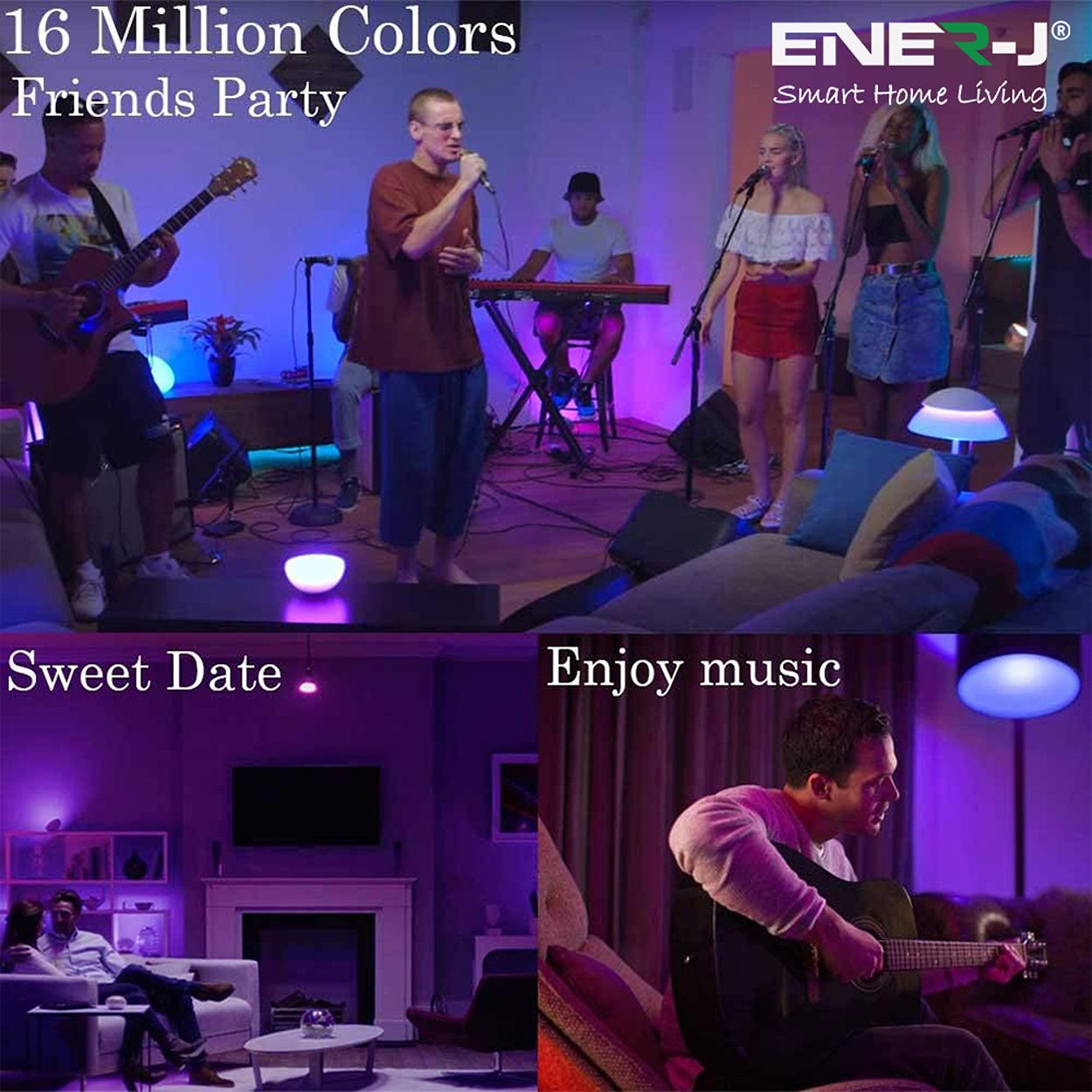 Smart WiFi 5W GU10 LED Lamp, 2700K-6500K RGB Dimmable Colour Changing, Pack of 3