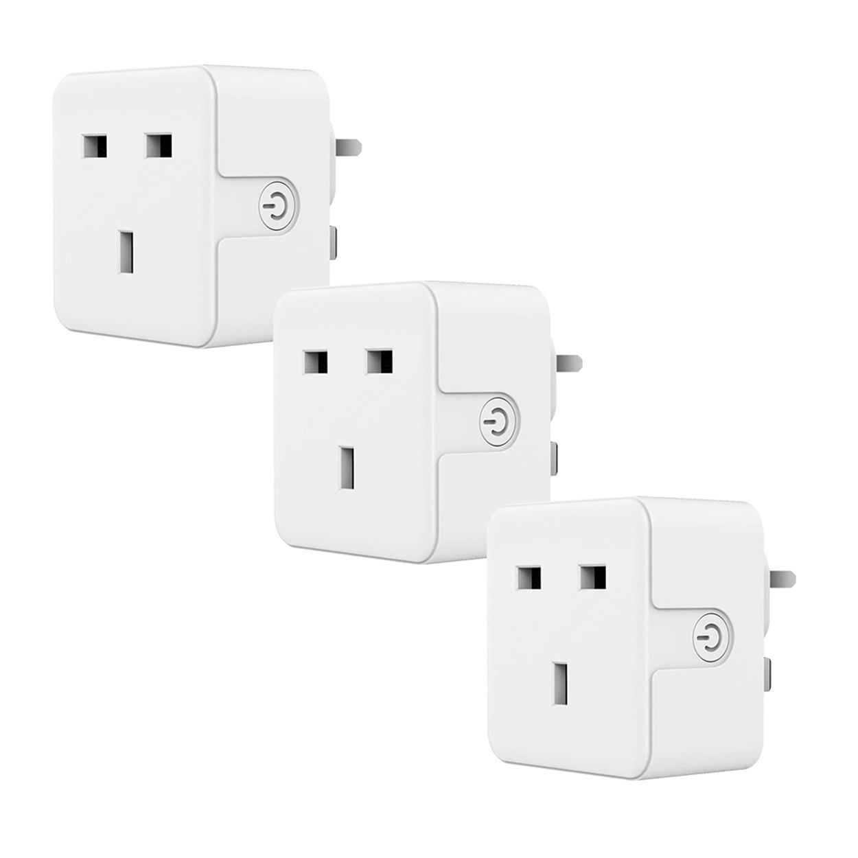 Smart WiFi & Bluetooth Plug, Max 3120W, UK Type 3 pcs pack