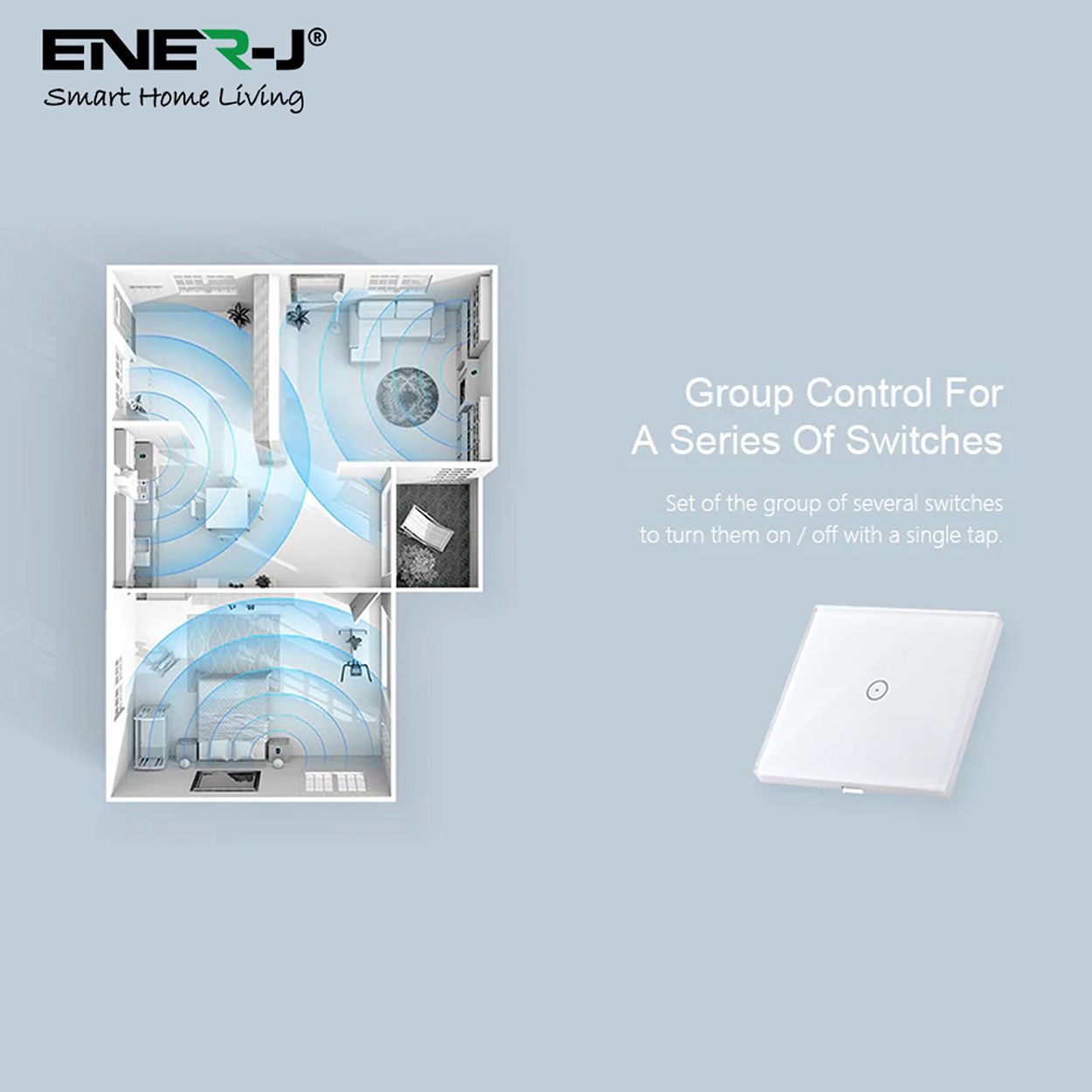 Smart WiFi Touch Switch 2 Gang, White Body, No Neutral Needed