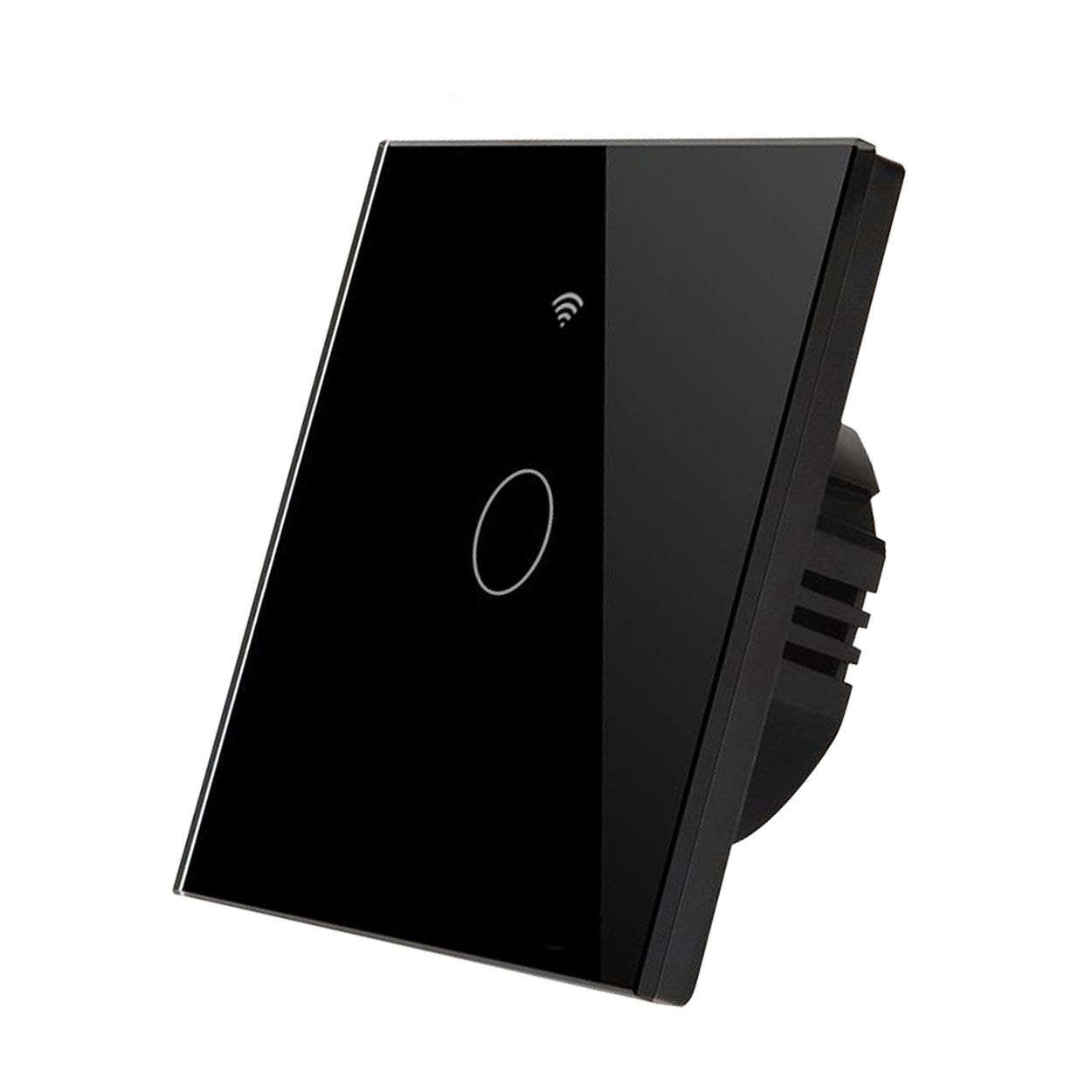 Smart Touch Switch Black 1 Gang without Neutral Wire. Only Live. 