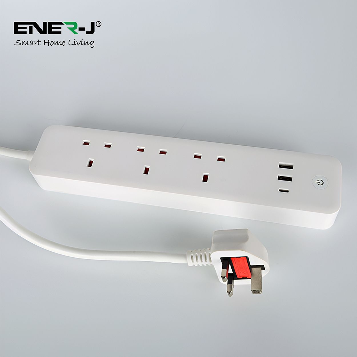 Smart WiFi Power Strips with 3 Sockets 13A, 2 USB 2.1A & 1 Type C