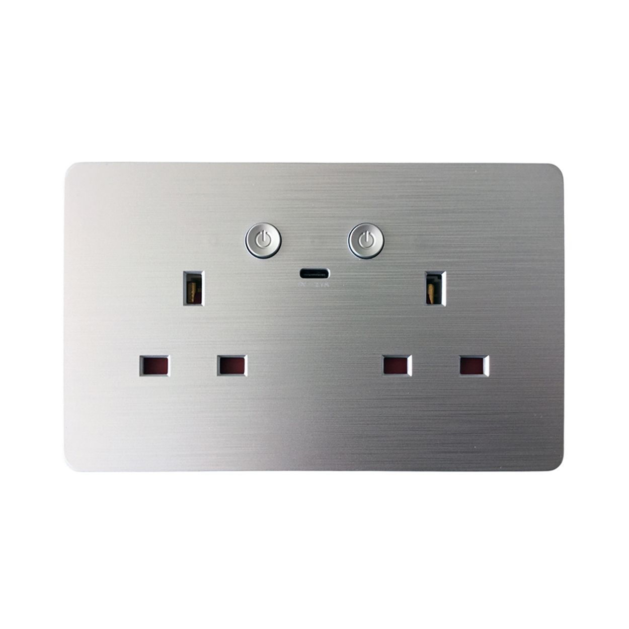 Smart WiFi Twin Socket 13A & 2.1A Micro USB, Silver Body, APP & Voice Control