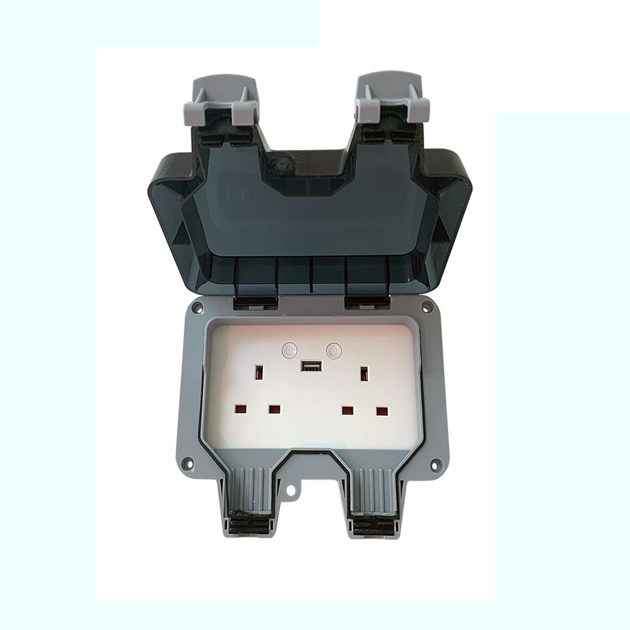 Smart WiFi Twin Socket 13A & 2.1A Micro USB, White Body, APP & Voice Control