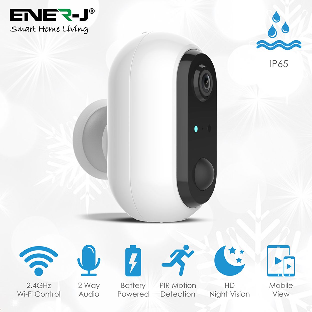 ENER-J Smart Battery-Powered Outdoor Smart Camera