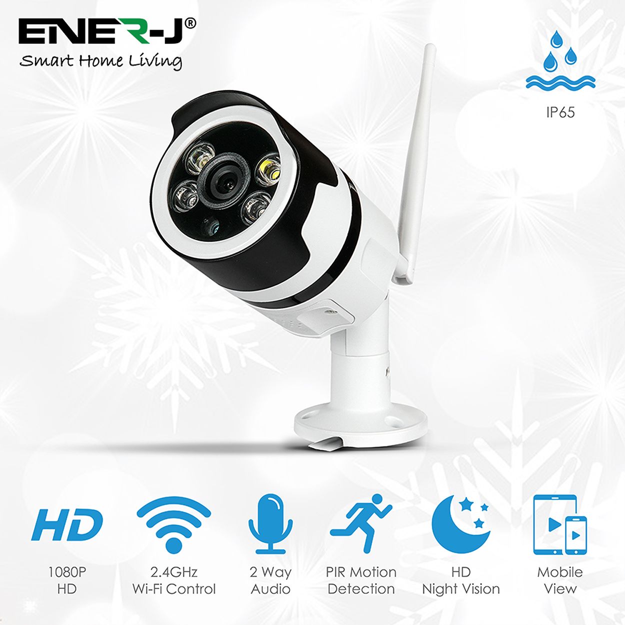 Smart Wi-Fi Outdoor Bullet IP Camera - 1080P HD