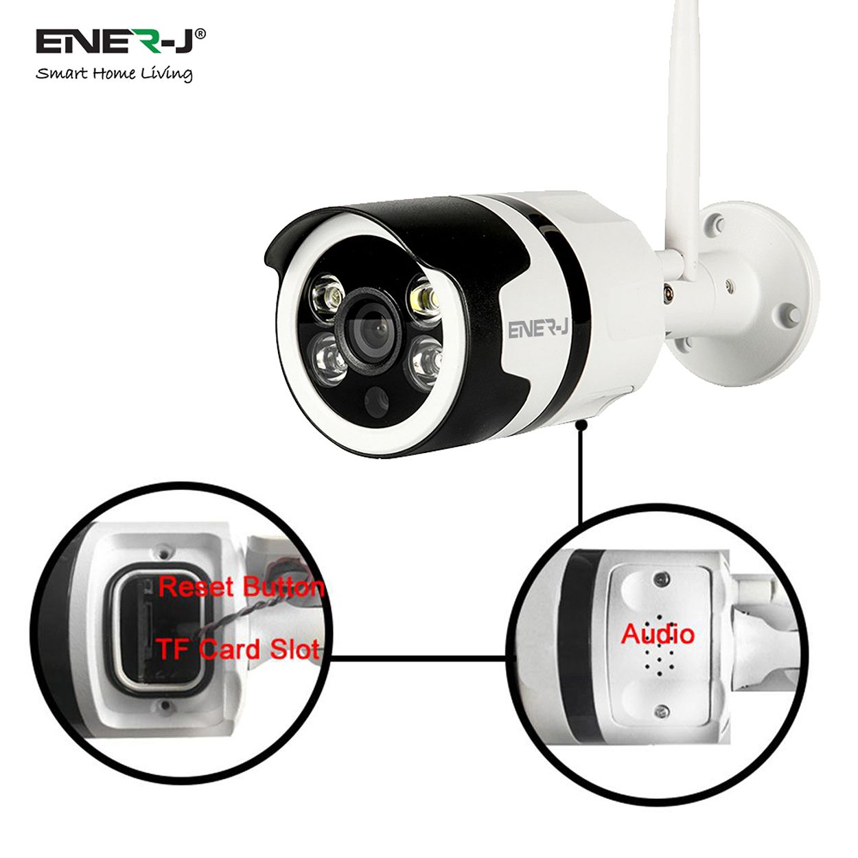 Smart Wi-Fi Outdoor Bullet IP Camera - 1080P HD