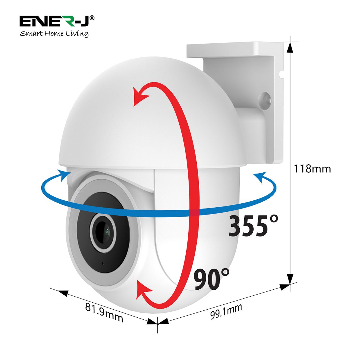 Smart WiFi Outdoor Dome IP Camera 1080P, White Body