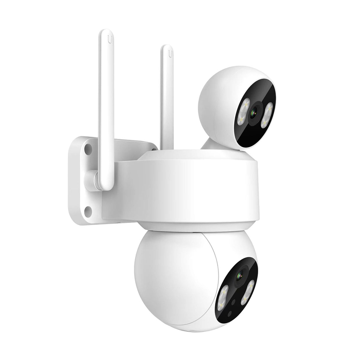Smart Wi-Fi Dual Lens Outdoor Dome IP Camera - White Housing, IP65