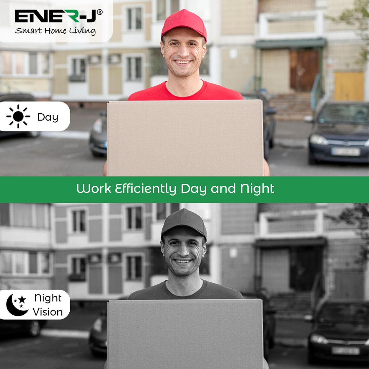 Flexi Wireless or Wired Video Doorbell - Unique Viewing Angle, Siren & 2-Way Audio, HD Video