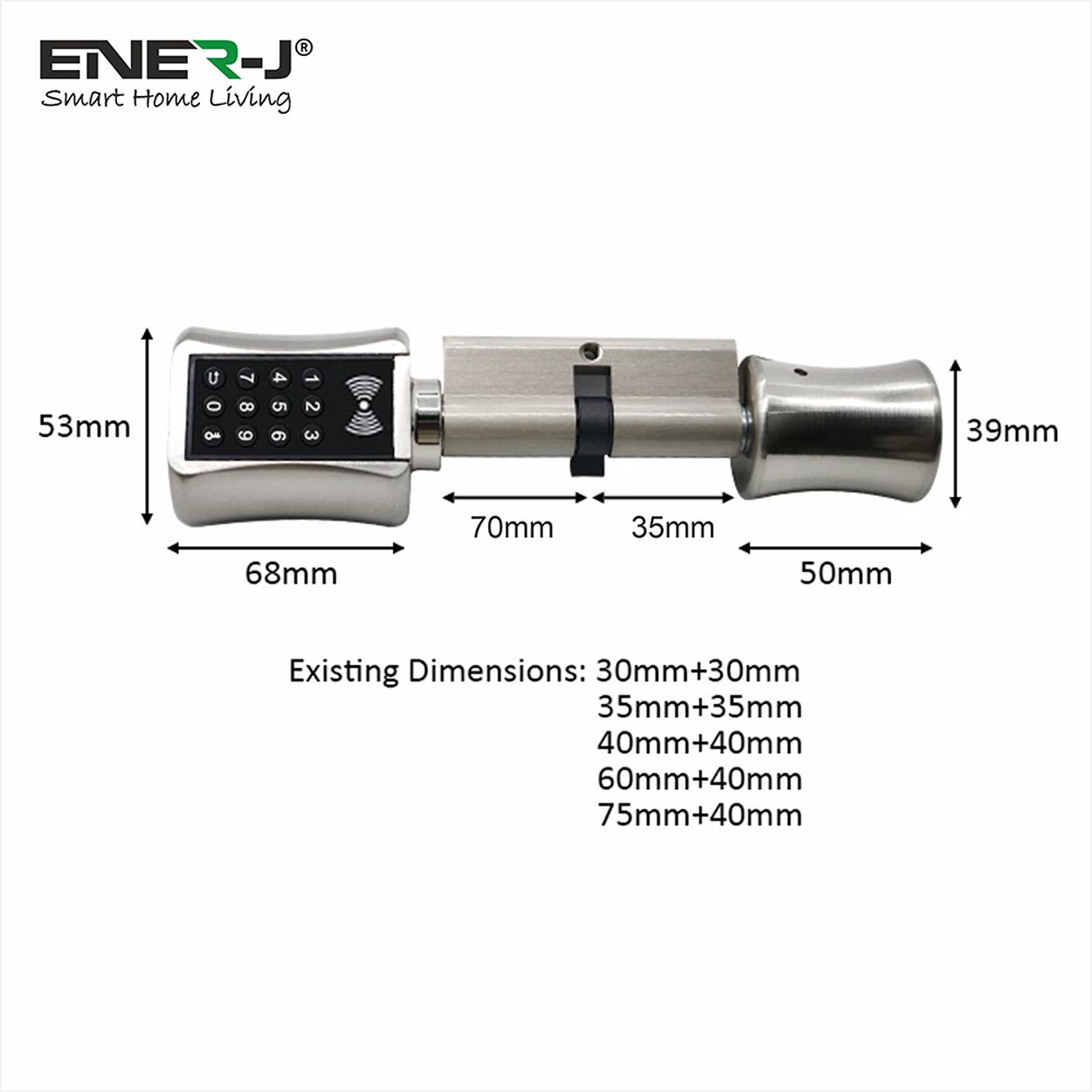 Smart Adjustable Cylinder Door Lock