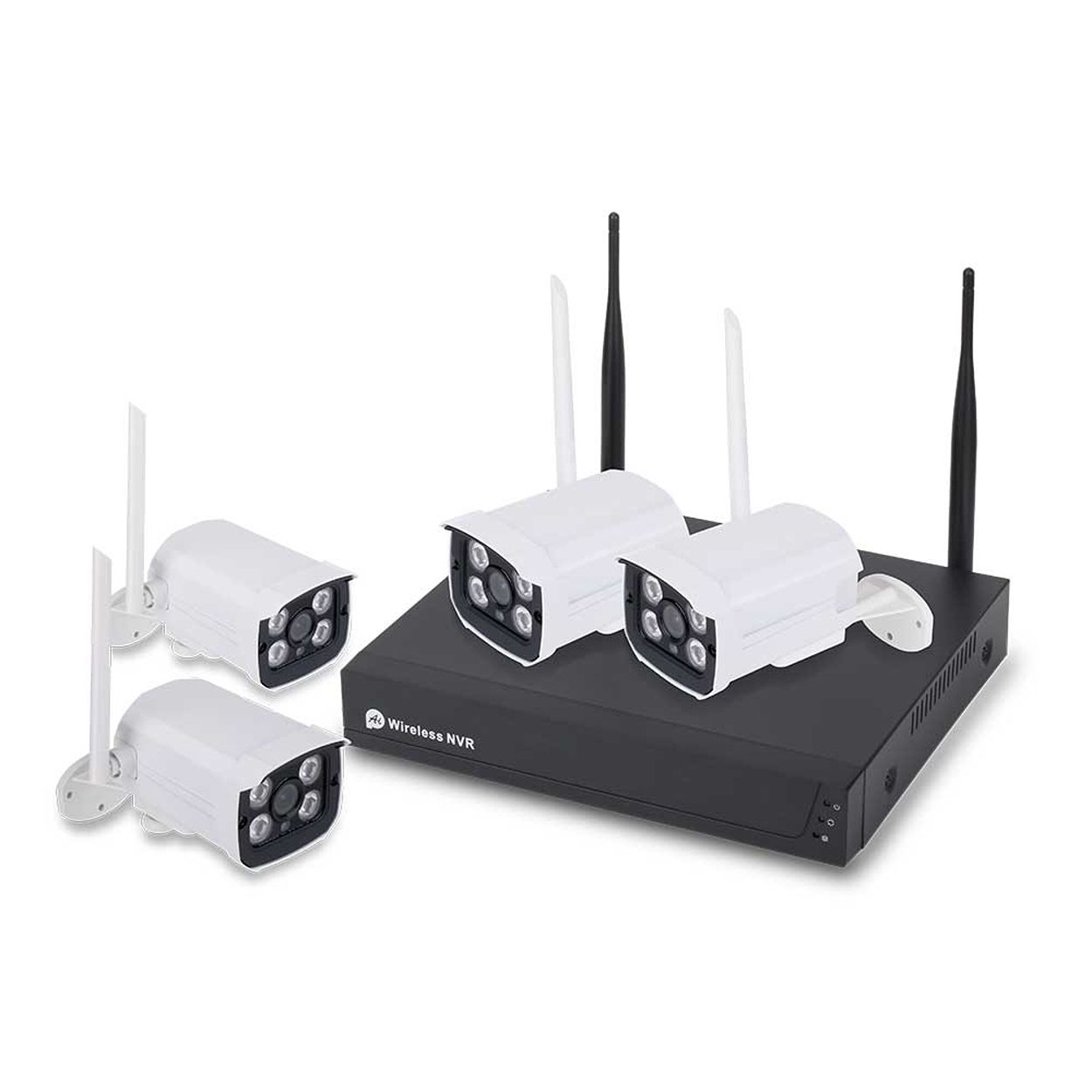 Wi-Fi NVR Kit 8CH Wireless NVR & 4PC Wireless Camera, 2.0MP-1080P with ENERJSMART App