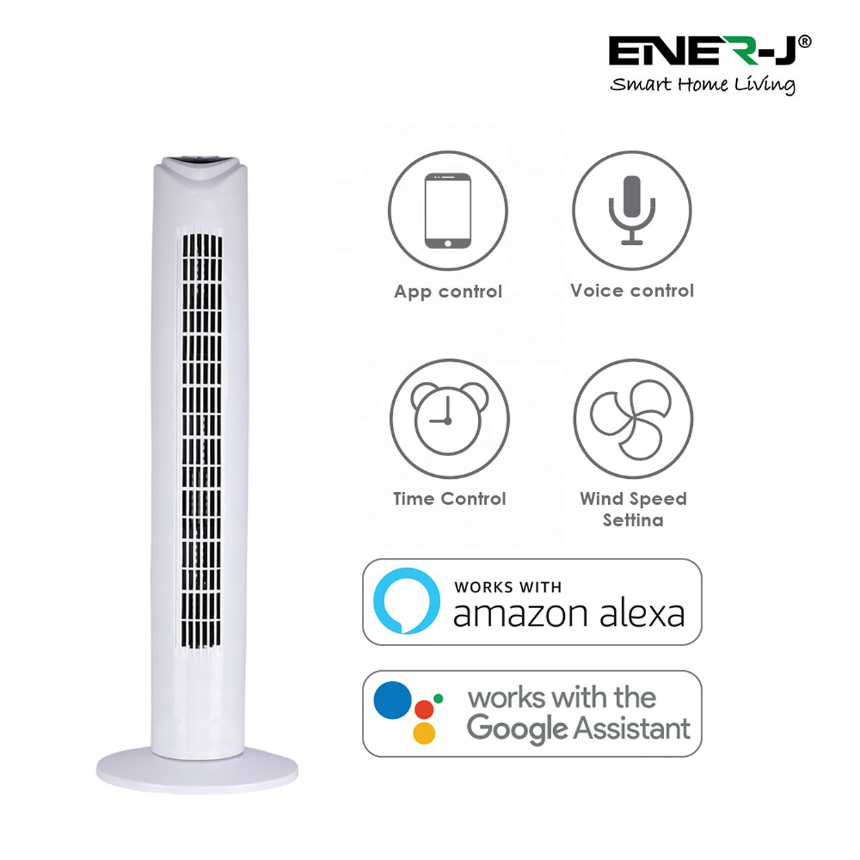 Smart Wi-Fi Tower Fan