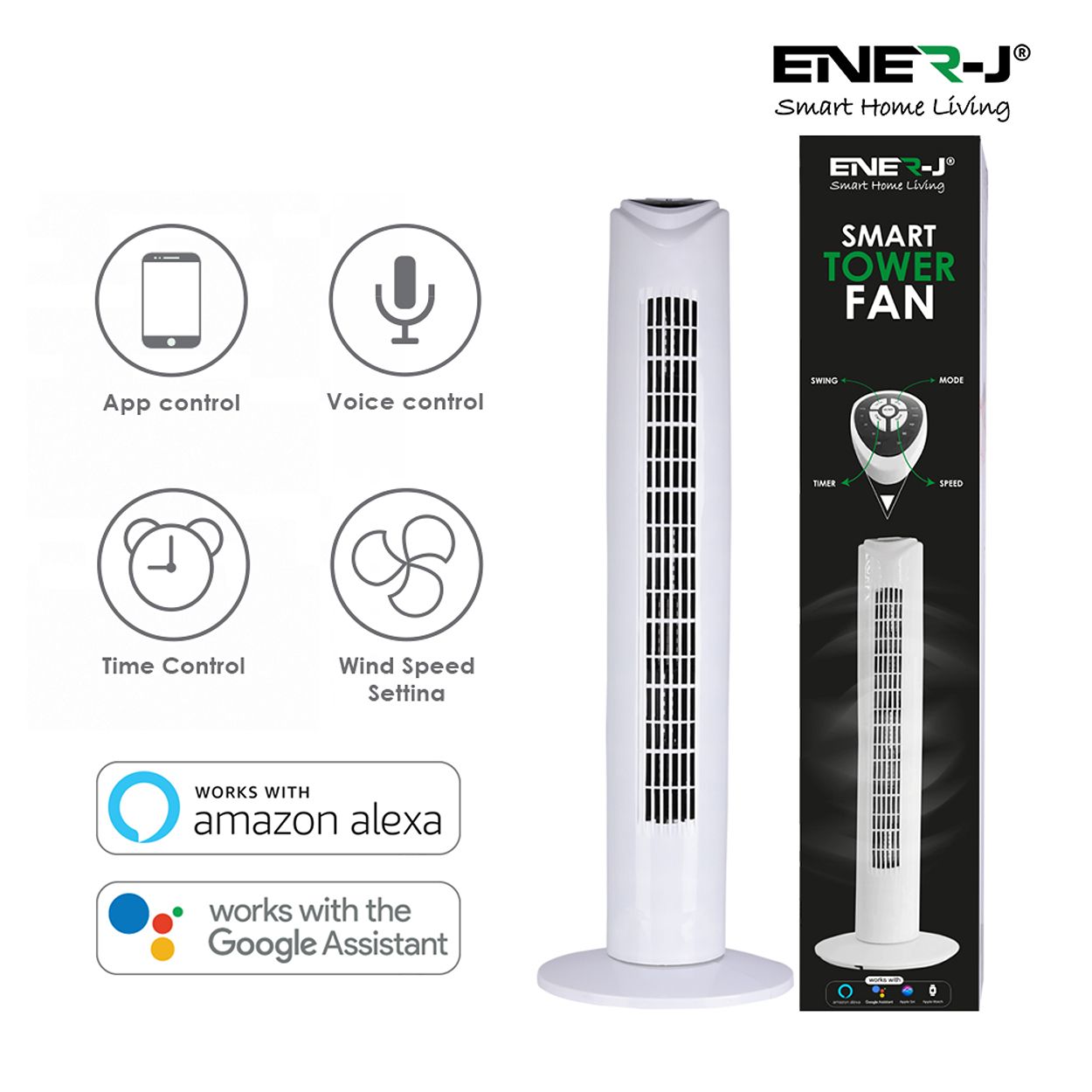 Smart Wi-Fi Tower Fan