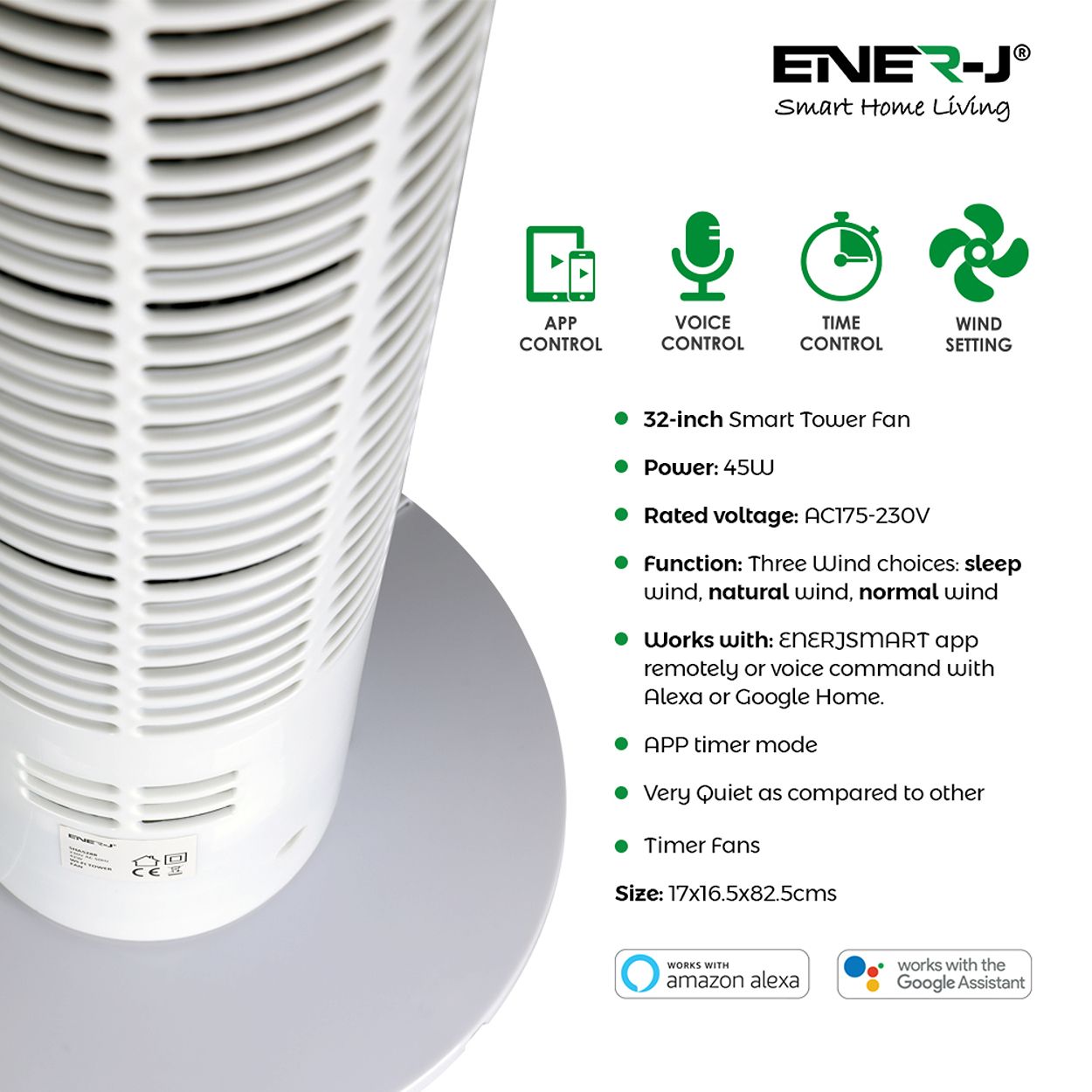 Smart Wi-Fi Tower Fan