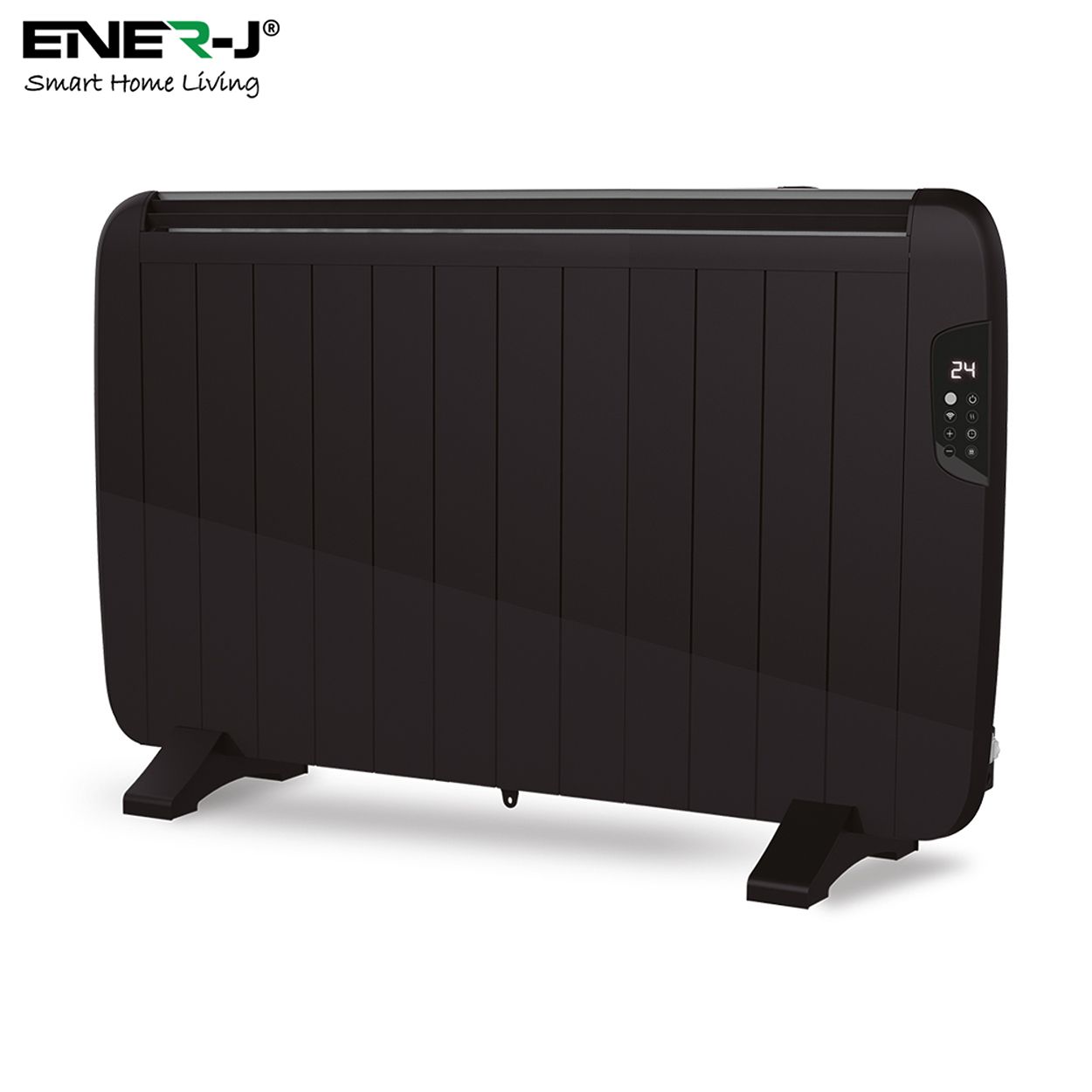 Smart WiFi Electric Radiator Heater Black Body 2000W