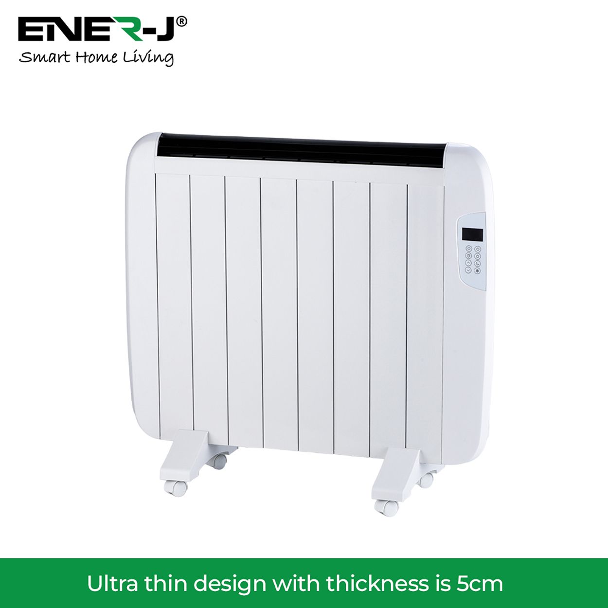 Smart WiFi Electric Radiator Heater White Body 1200W, Remote, APP & Voice Control