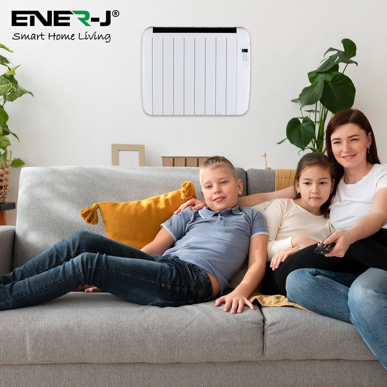 Smart WiFi Electric Radiator Heater White Body 1200W, Remote, APP & Voice Control